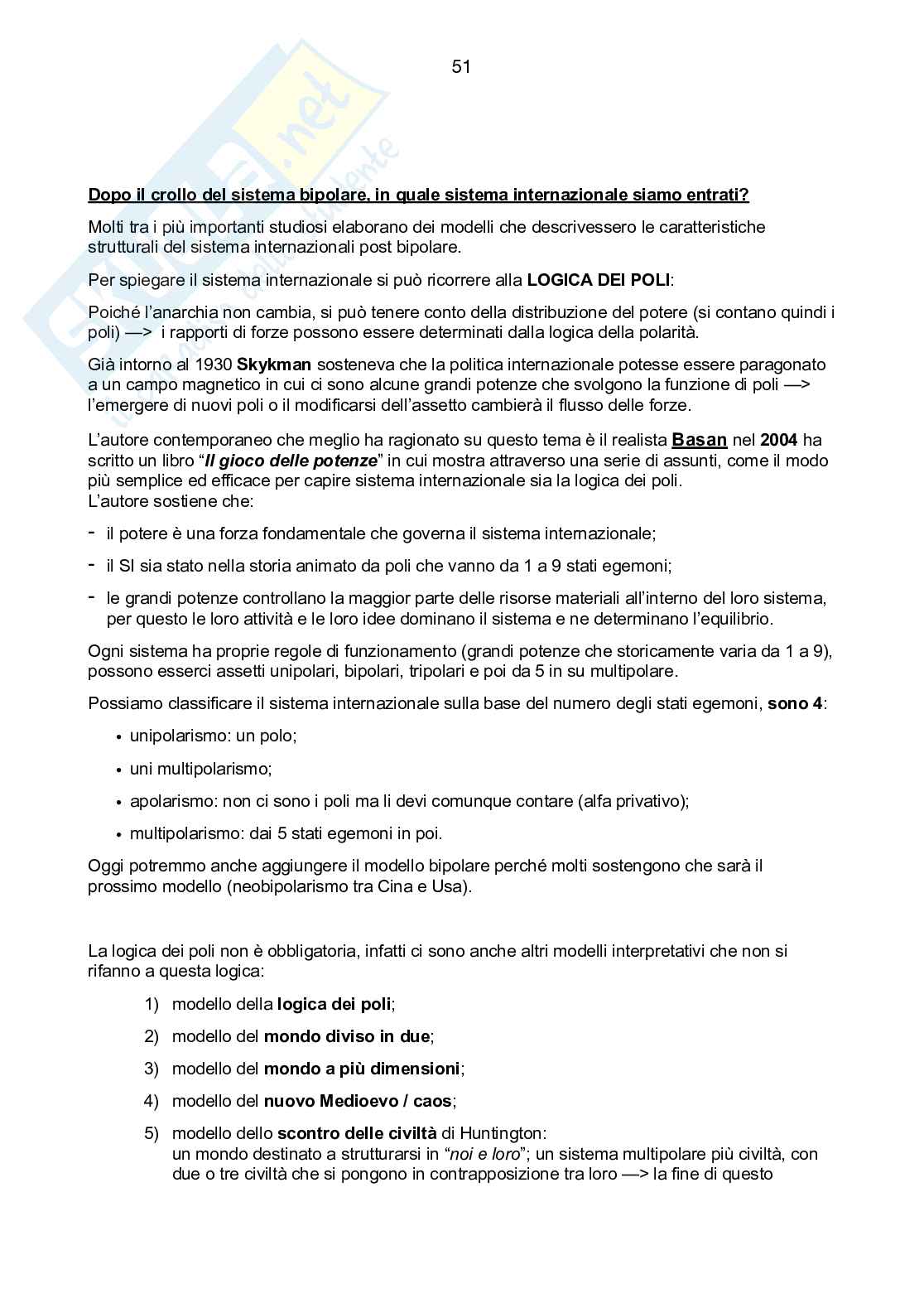 Riassunto esame Relazioni internazionali, Prof. Coralluzzo Valter Maria, libro consigliato Relazioni Internazionali. Dalle tradizioni alle sfide; Oltre il Bipolarismo con l'aggiunta delle domande fatte all'esame , Diodato, Coralluzzo Pag. 51