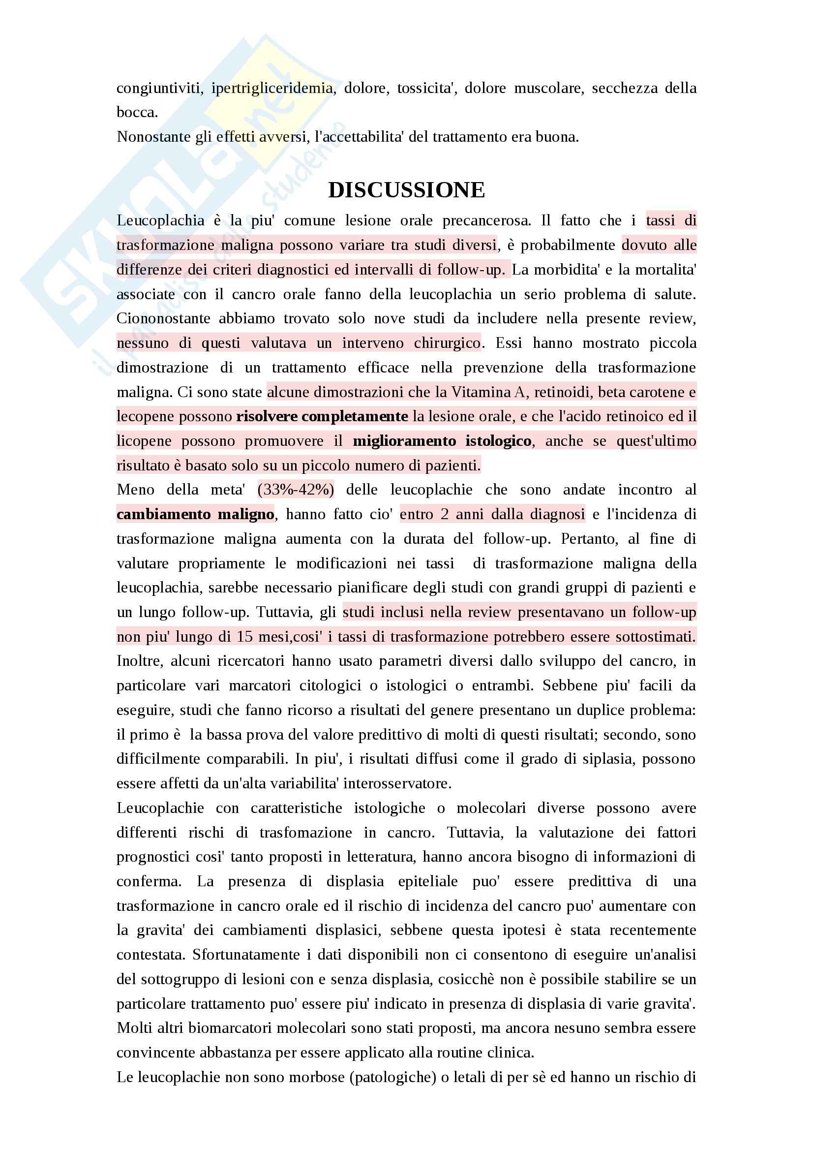 Leucoplachia cochrane, Anatomia patologica Pag. 6