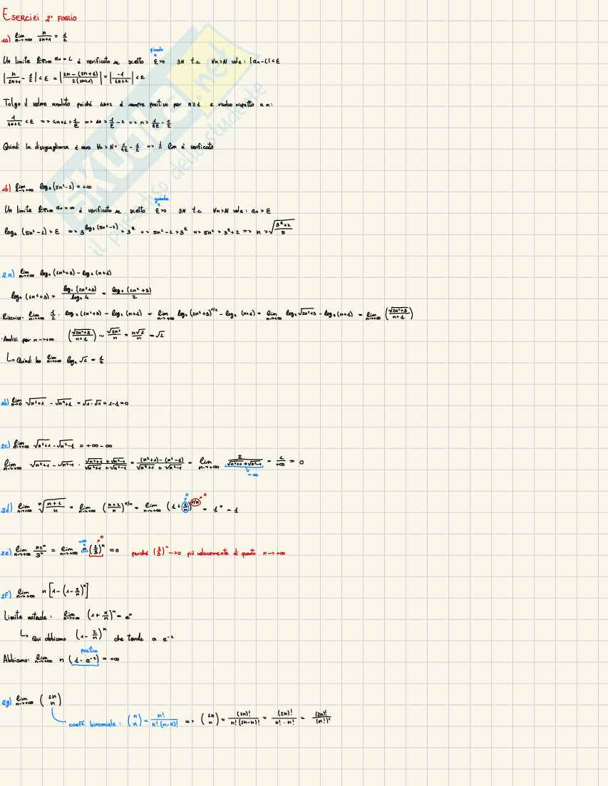 Continuità delle funzioni: esercizi su punti di discontinuità e parametri Pag. 2