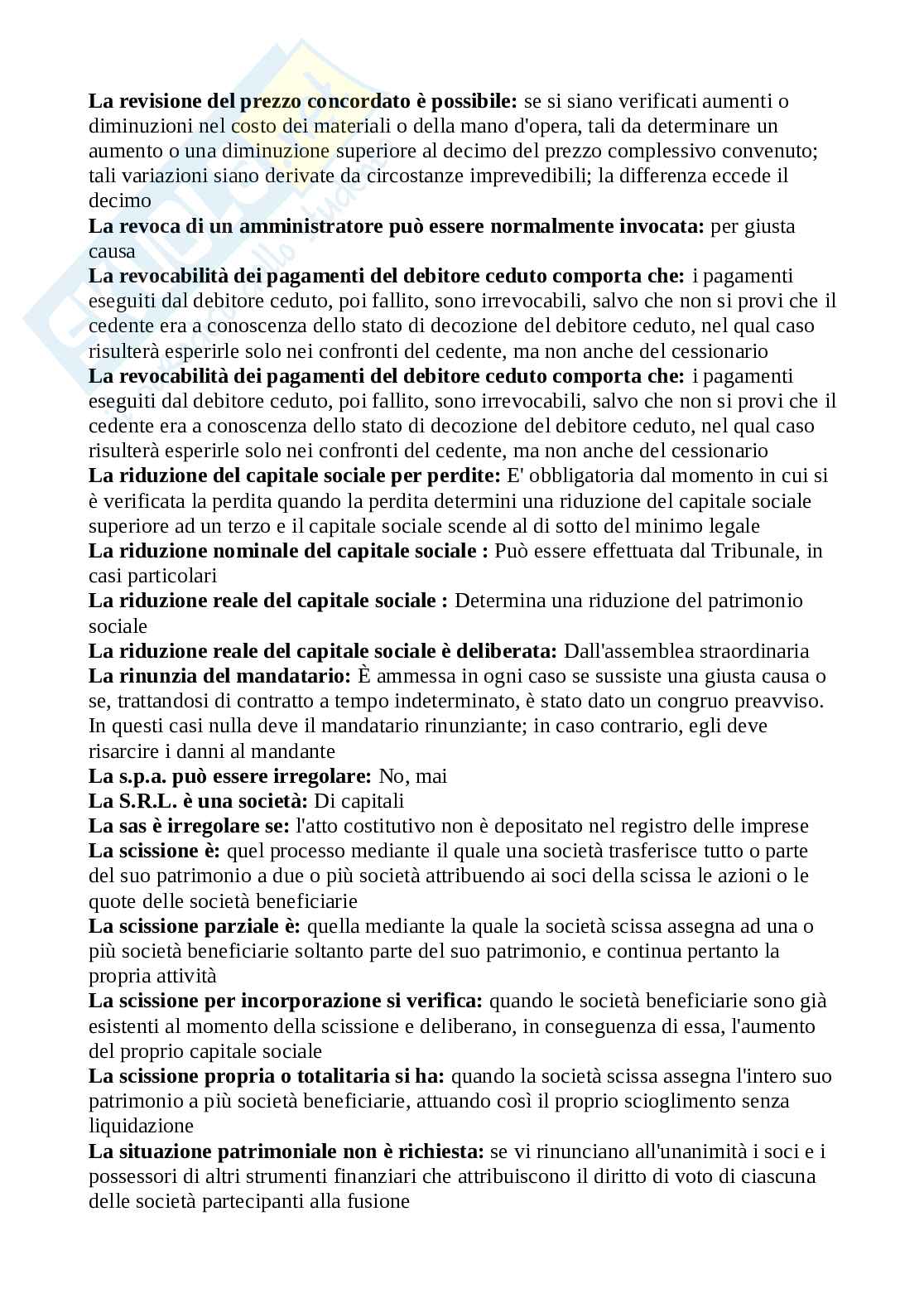 Domande Diritto commerciale 2025/2026, prove d'esame di Diritto commerciale Pag. 21
