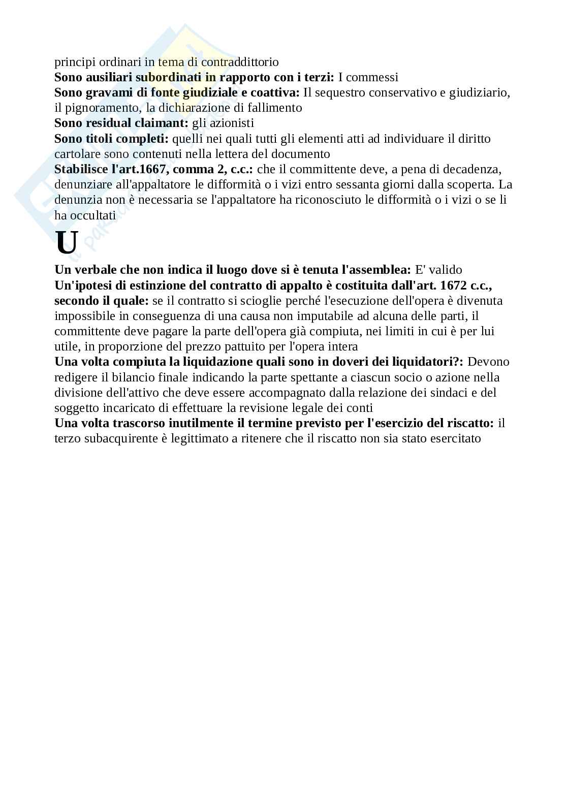 Domande Diritto commerciale 2025/2026, prove d'esame di Diritto commerciale Pag. 31