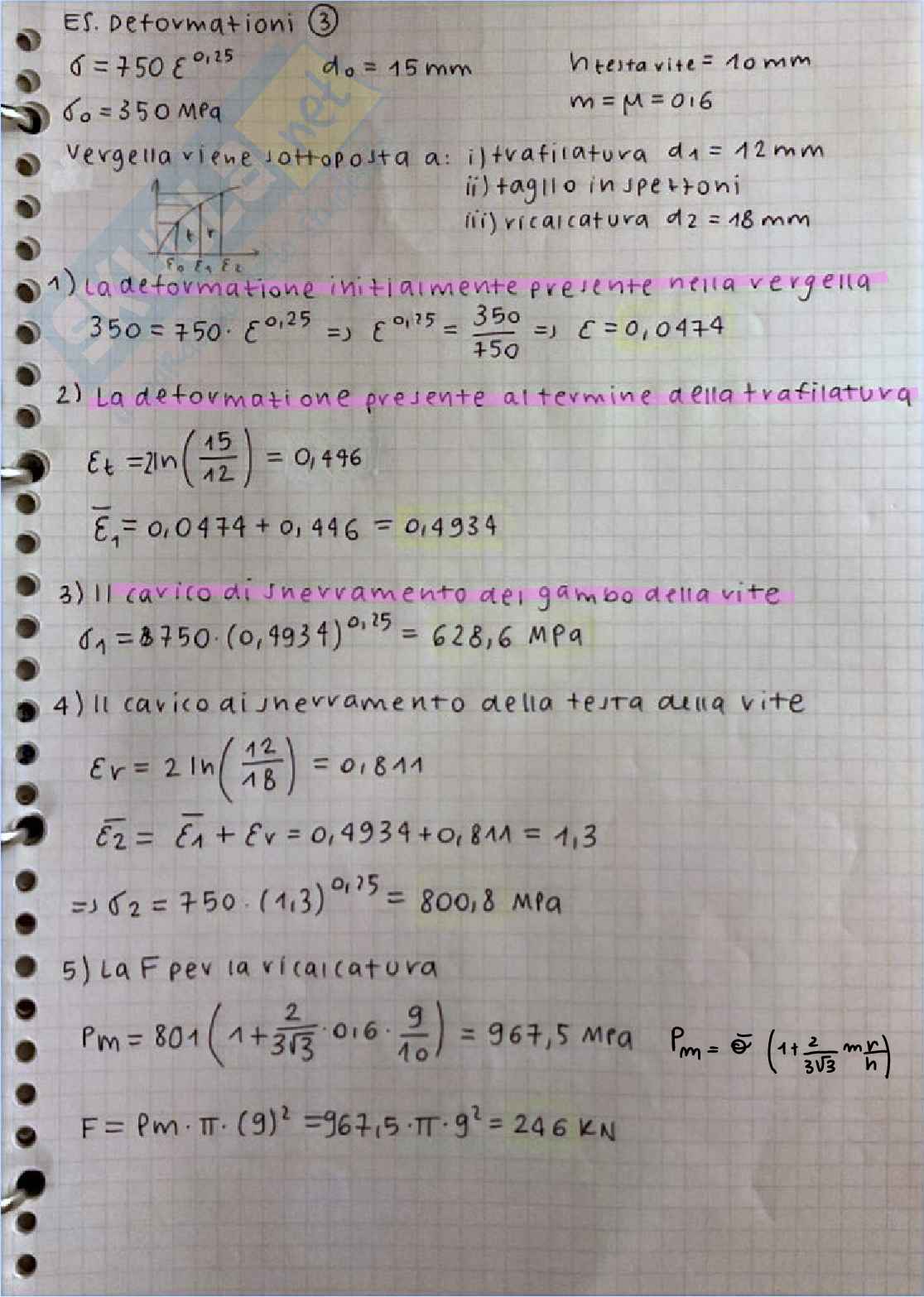 Esercizi stile esami di Studi di fabbricazione Pag. 6