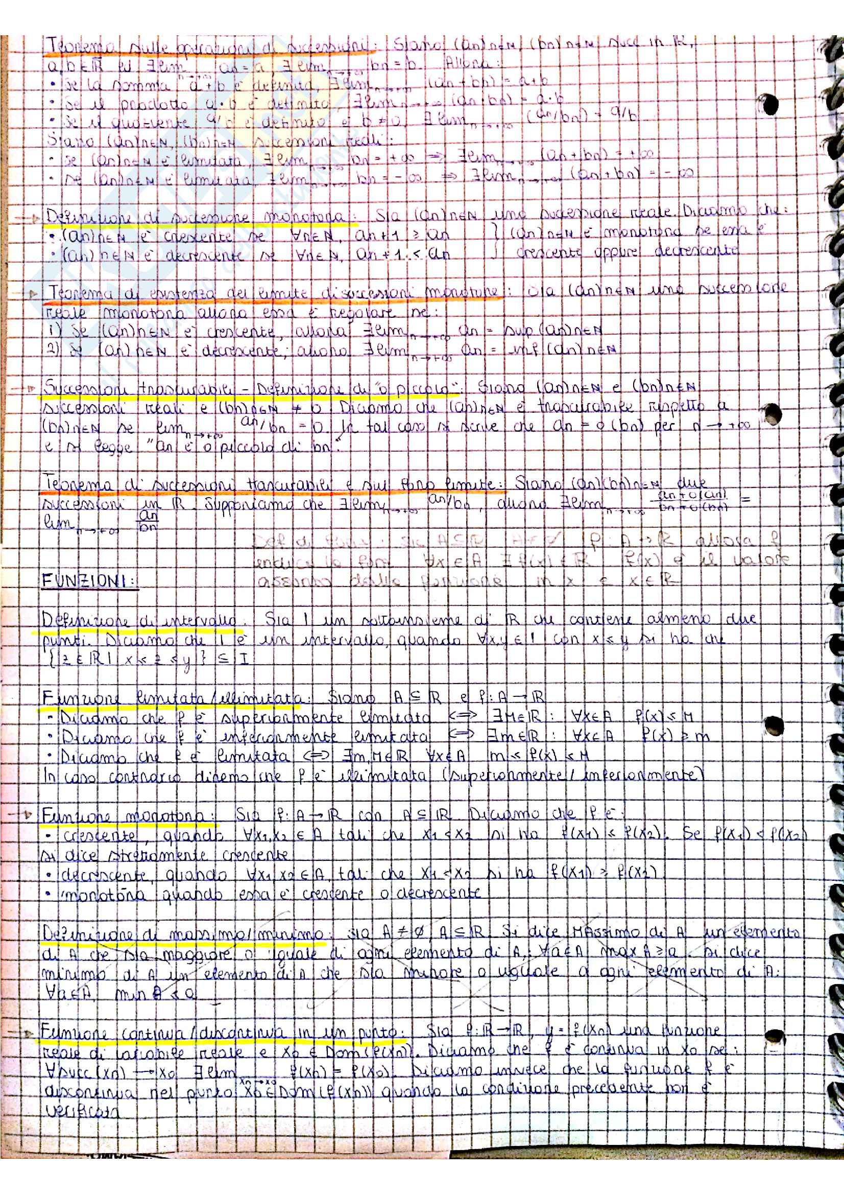 Analisi 1 - Teoria Pag. 2