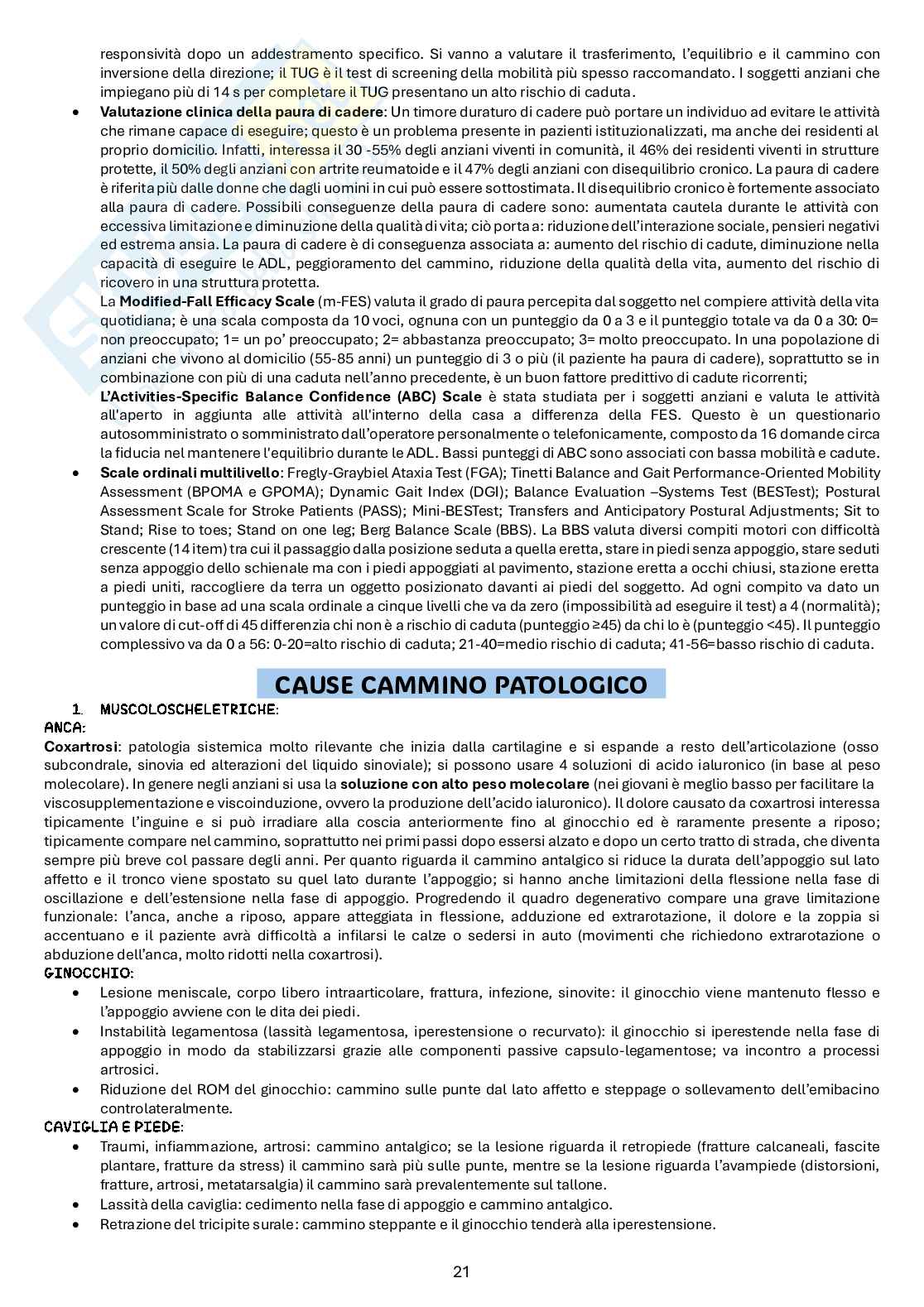 Appunti di riabilitazione nei disturbi della deambulazione Pag. 21