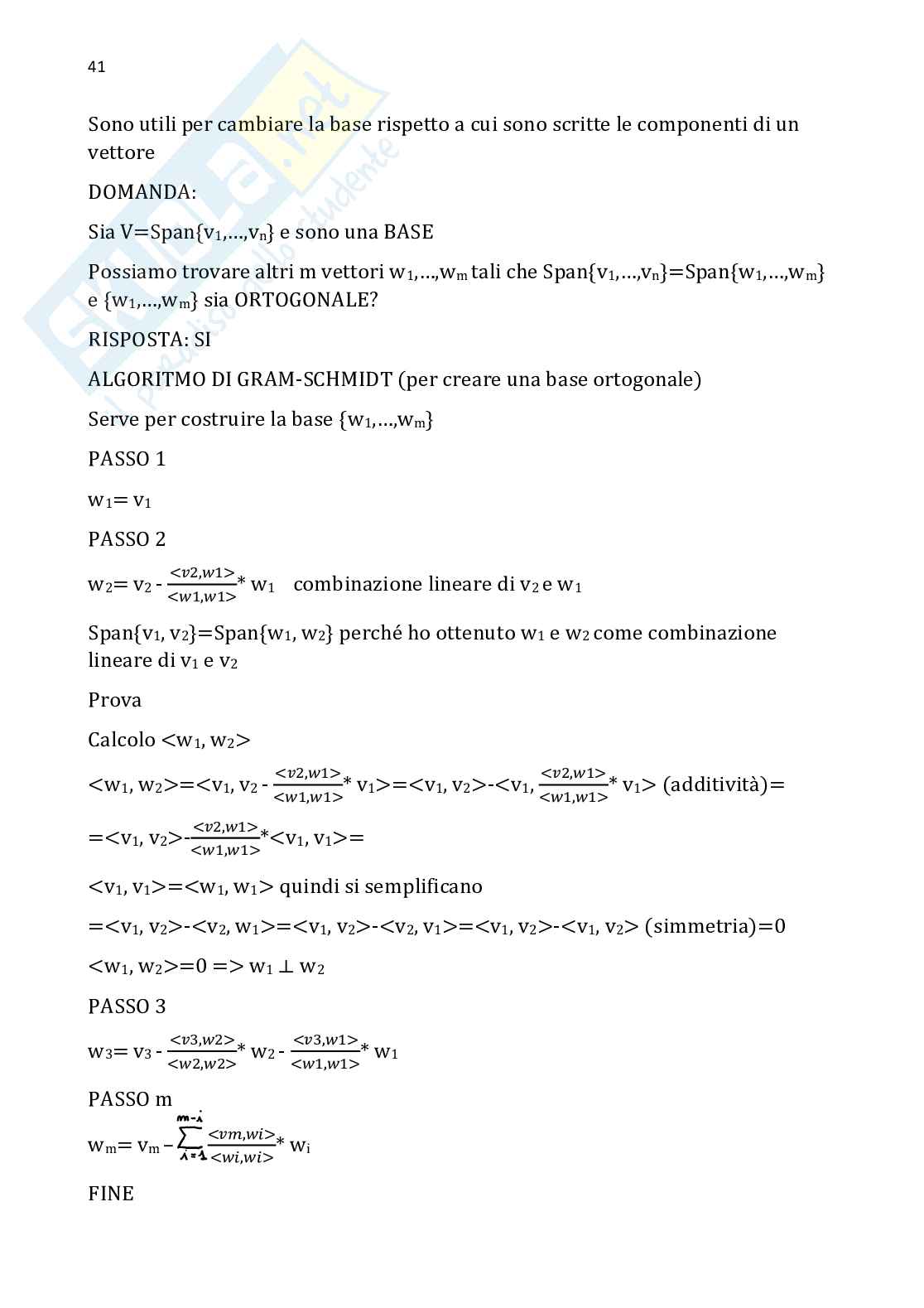 Algebra e geometria lineare - Parte 2 Pag. 16