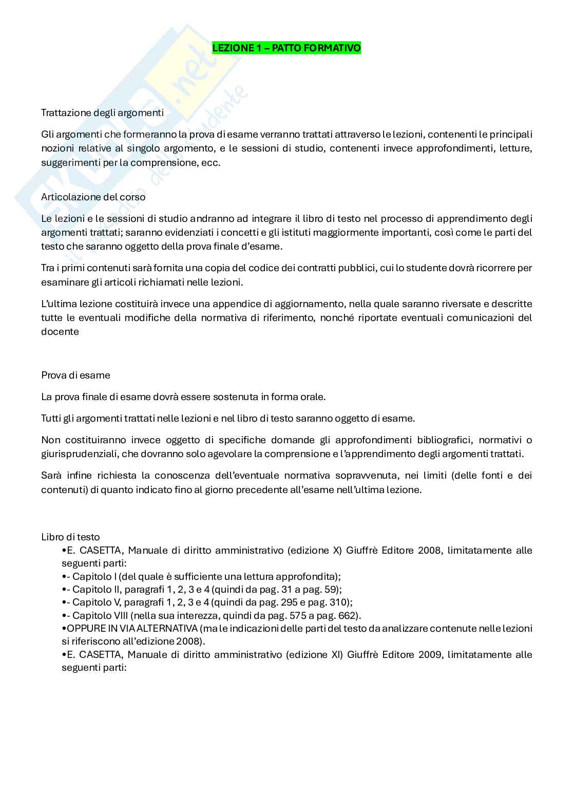 Paniere per concorsi pubblici diritto dei contratti pubblici per concorsi da laureato e diplomato Pag. 1