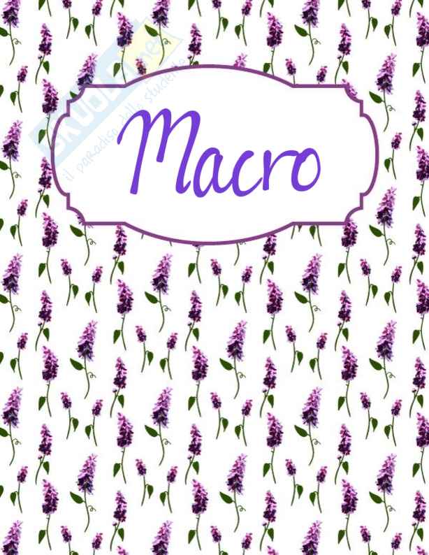 Appunti Macroeconomia Pag. 1