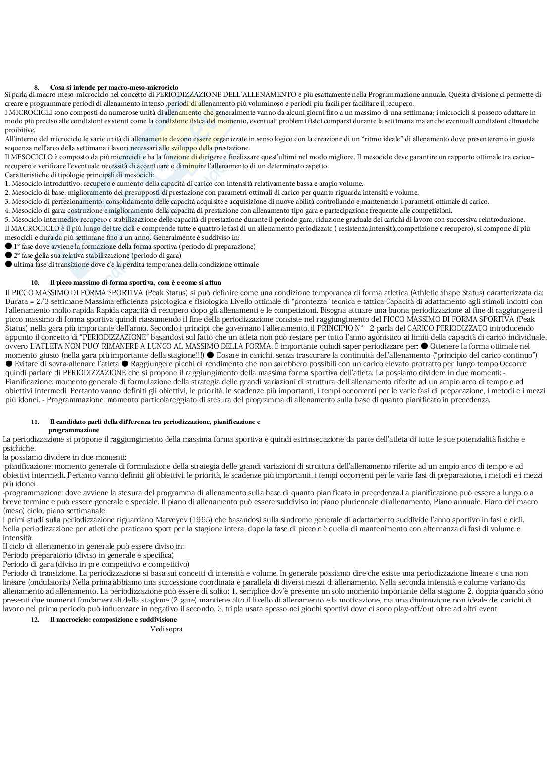 Paniere Teoria e metodologia dell'allenamento (2026) - Risposte multiple corrette Pag. 21