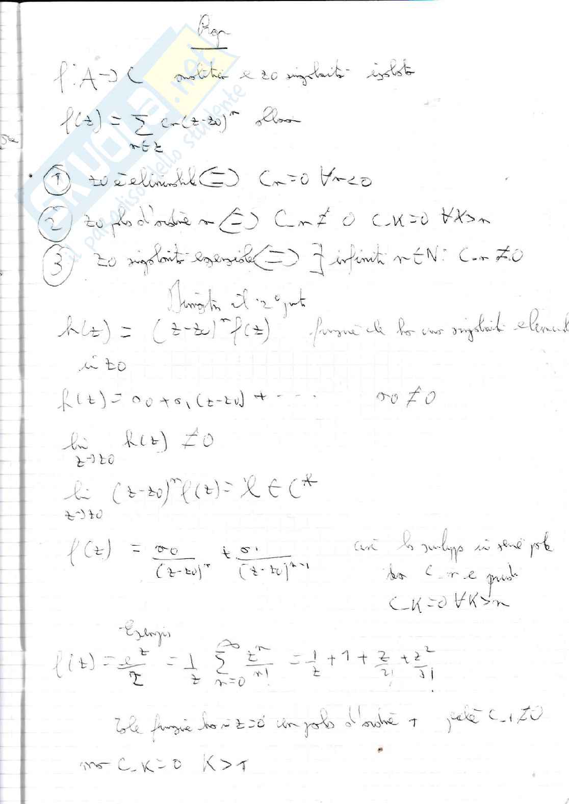 Titolo: Metodi matematici, appunti del corso- Quaderno 2  Pag. 11