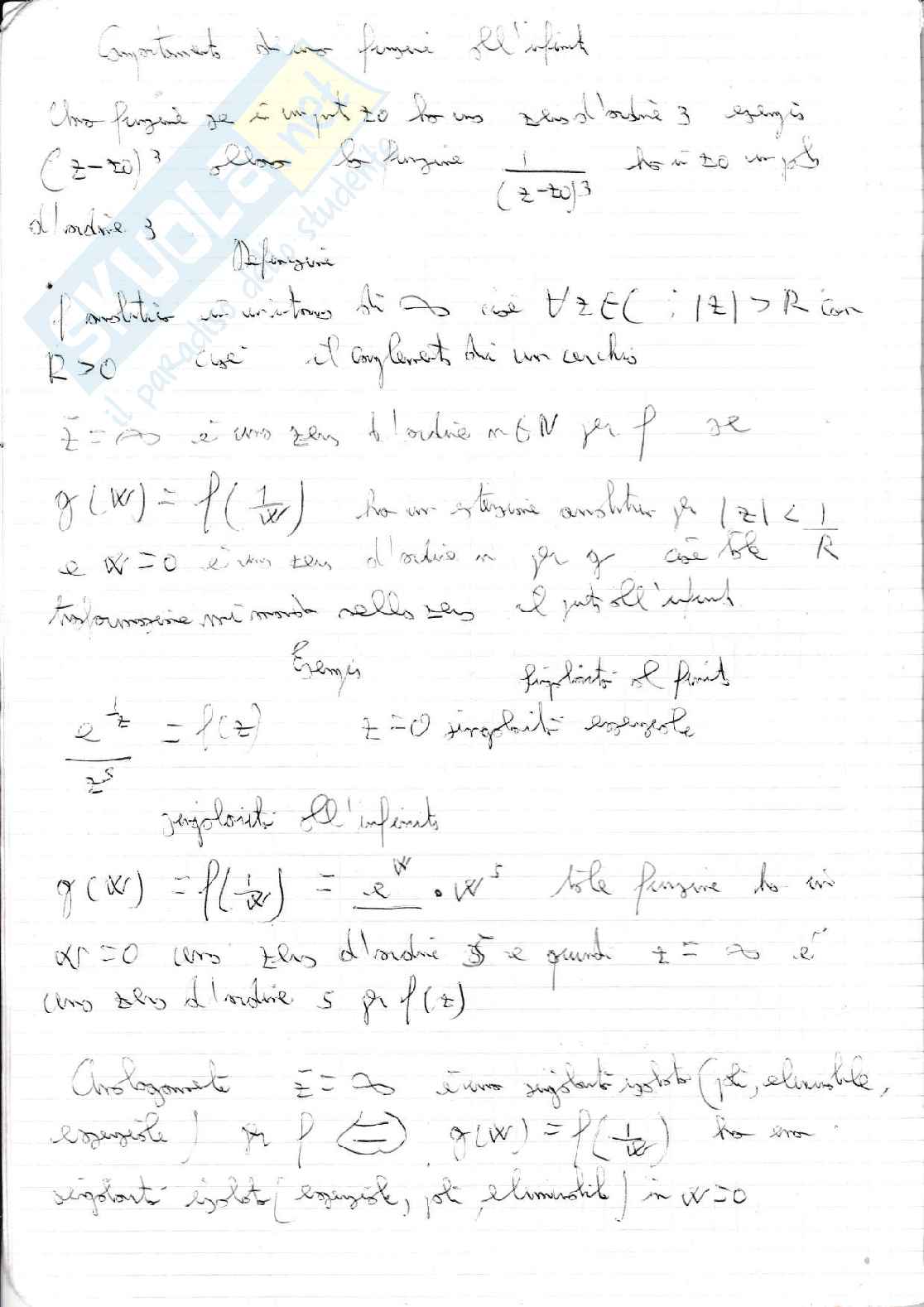 Titolo: Metodi matematici, appunti del corso- Quaderno 2  Pag. 2