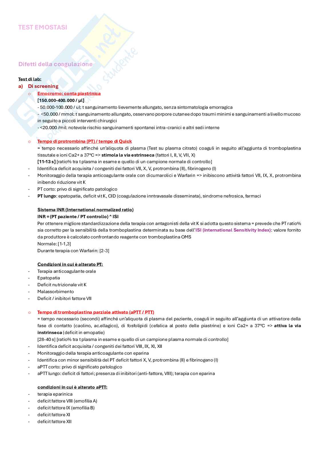 Appunti completi di Biochimica clinica e biologia molecolare clinica  Pag. 26