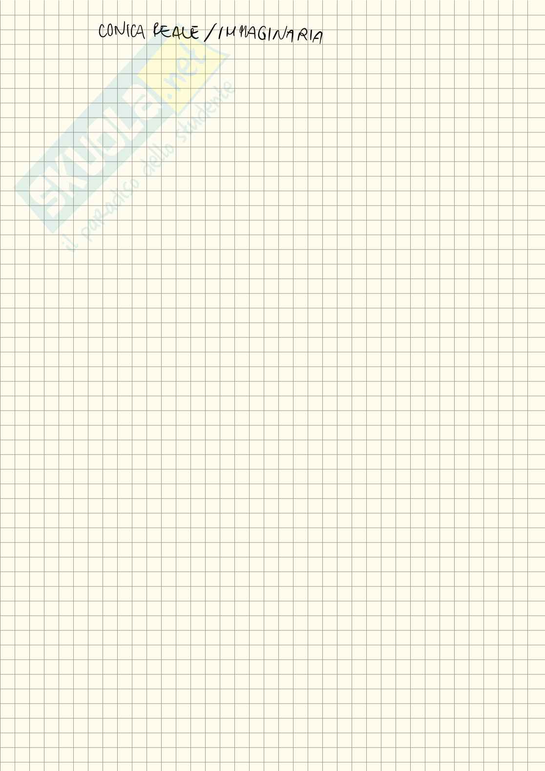 Riassunto esame Algebra e geometria lineare, Prof. Foffani Luigi, libro consigliato Geometria, Luigi Grasselli Pag. 11