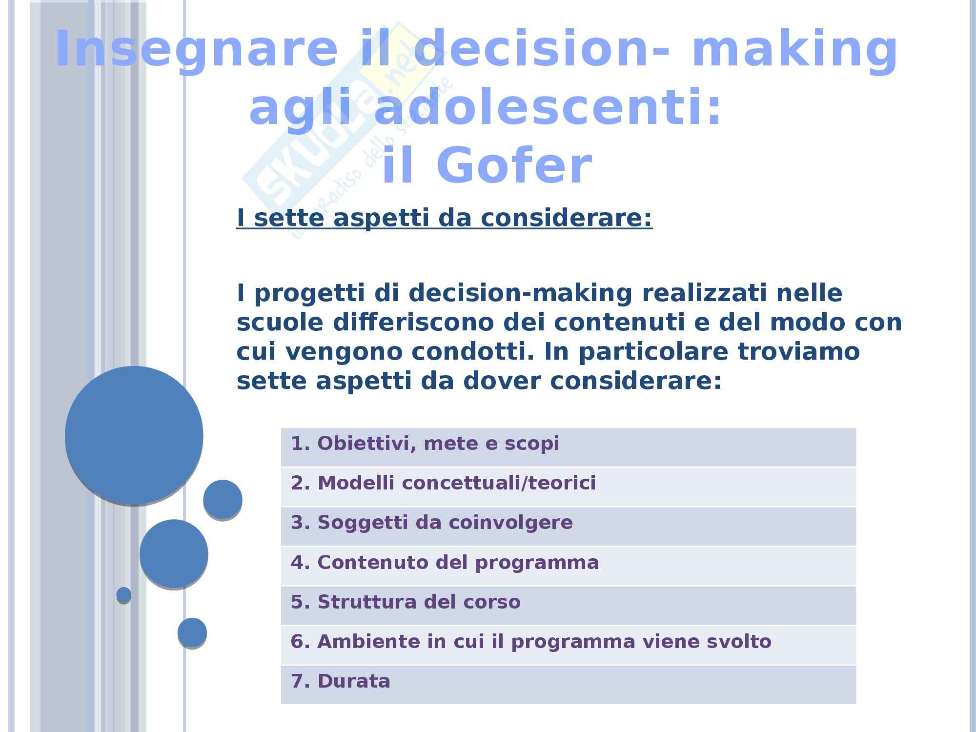Riassunto esame Psicologia dell'Orientamento Scolastico e Professionale: Insegnare il decision-making agli studenti, prof. Murdaca Pag. 1