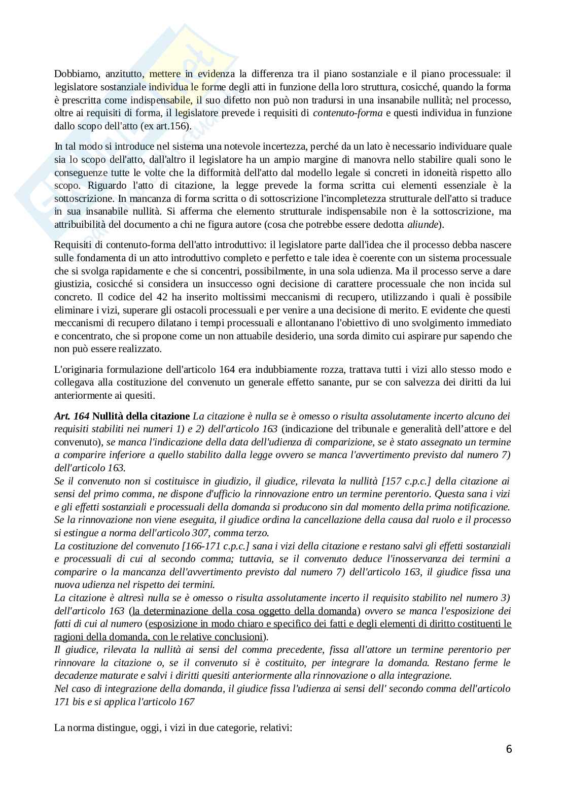 Riassunto esame Diritto processuale civile , Prof. Benussi Silvia, libro consigliato Diritto processuale civile, vol.2, Verde Pag. 6