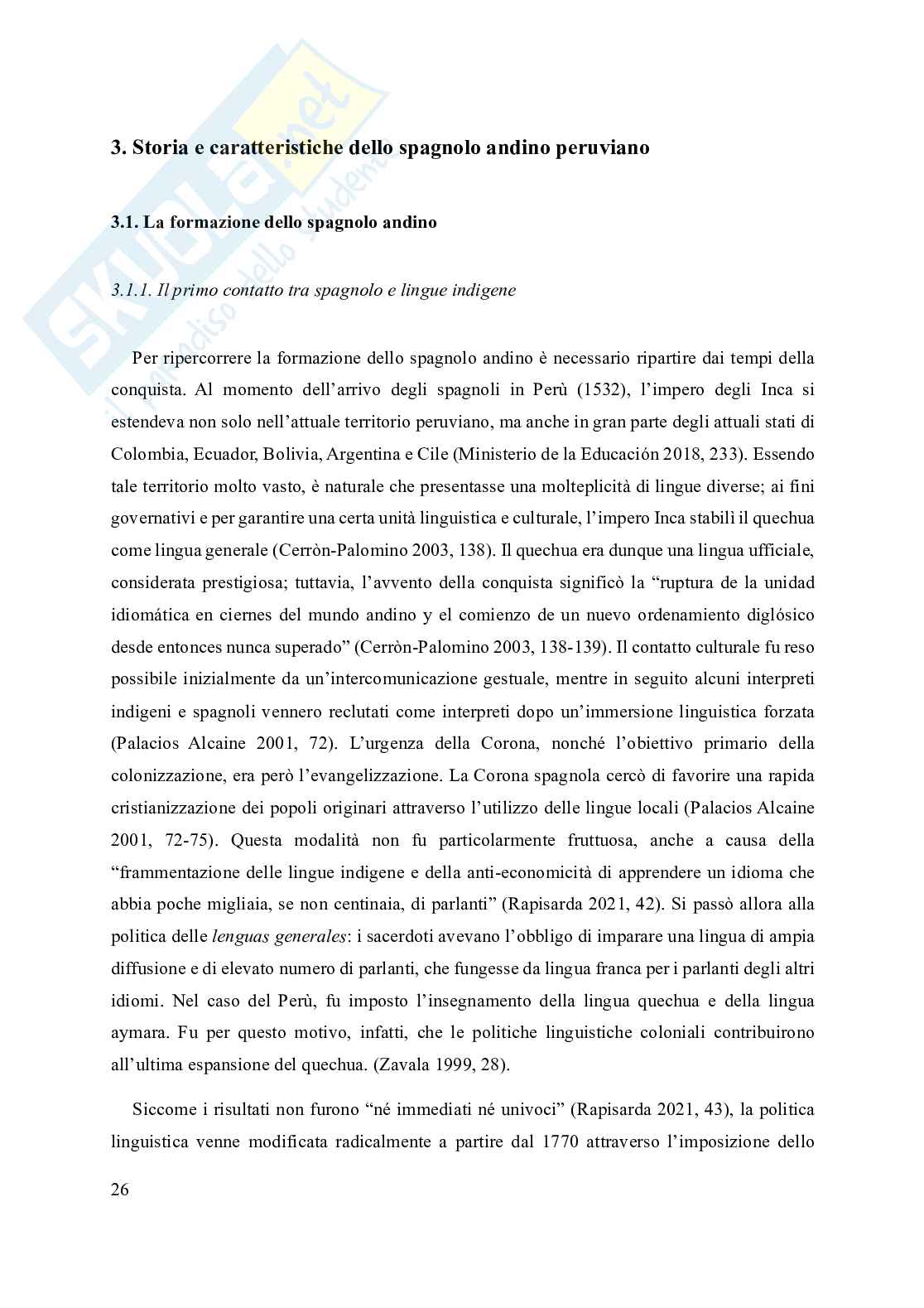 Spagnolo andino peruviano: un'analisi sociolinguistica Pag. 31