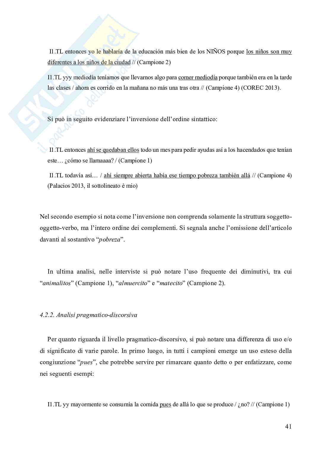 Spagnolo andino peruviano: un'analisi sociolinguistica Pag. 46