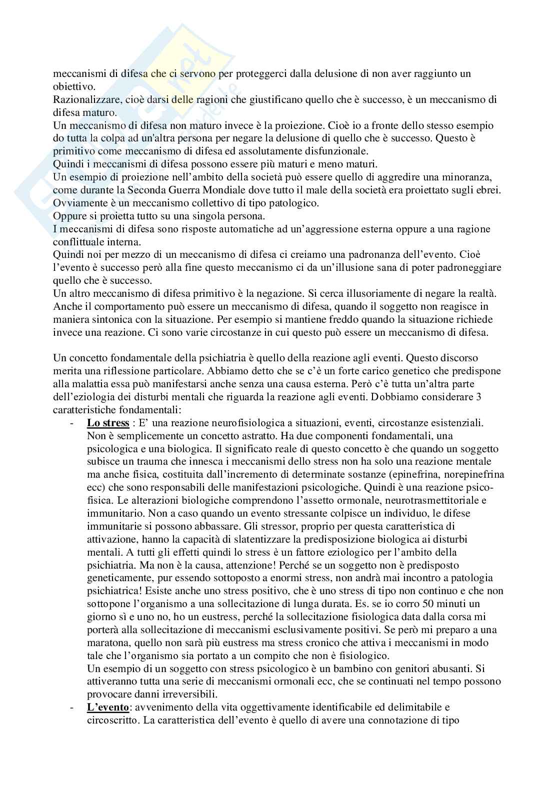Riassunto esame Psichiatria, Prof. Pandolfo Ignazio, libro consigliato Manuale di psichiatria, Siracusano Pag. 6