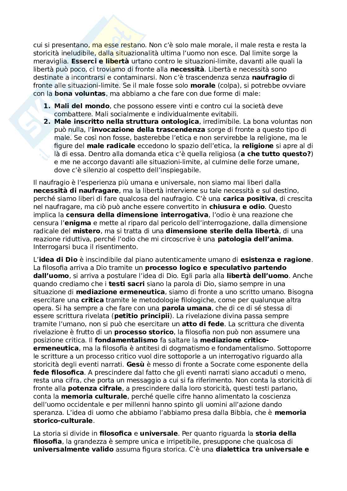 Appunti di filosofia della religione Pag. 21