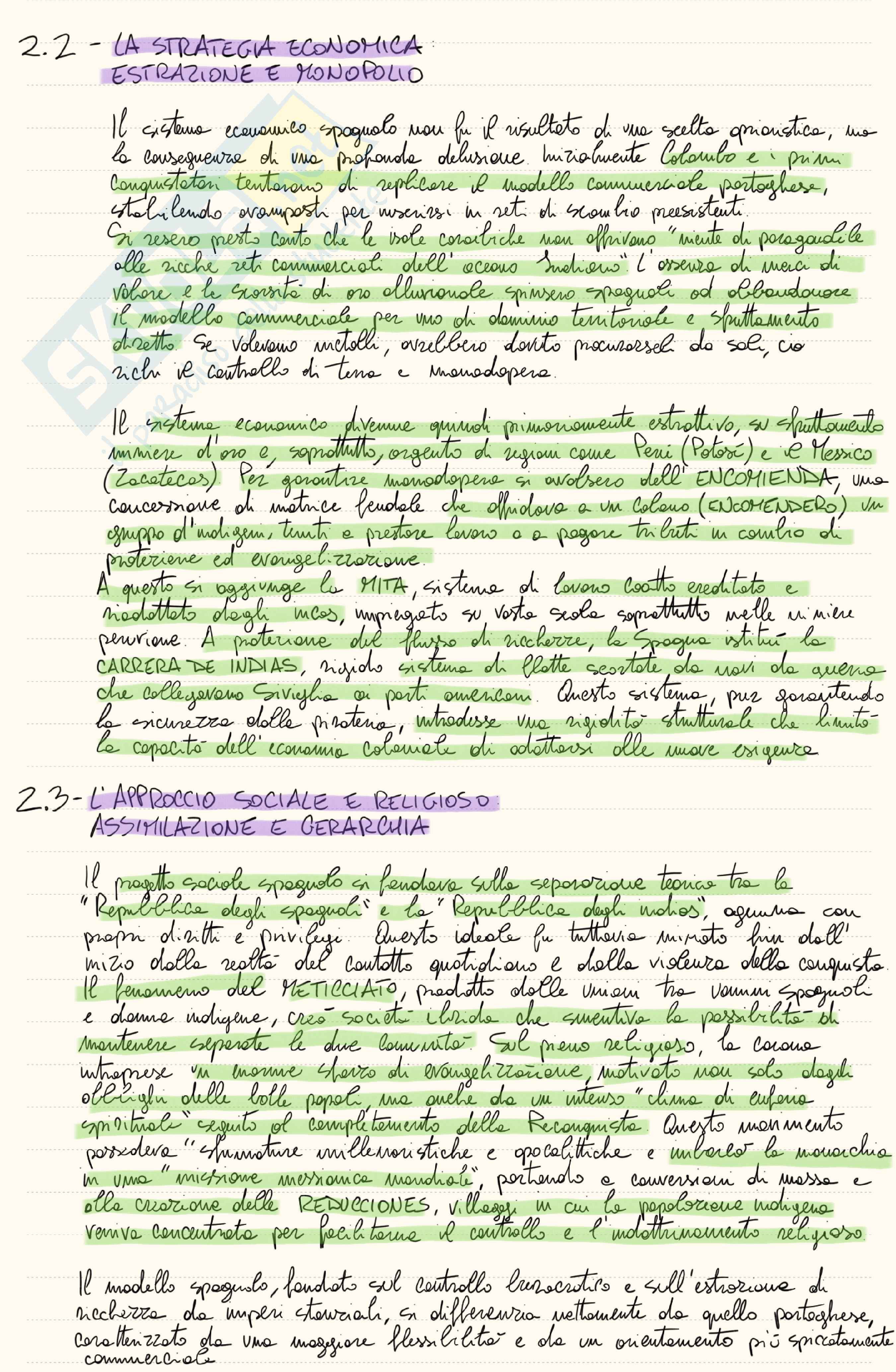 Riassunto esame Storia globale, Prof. Tudini Flavia, libro consigliato Il mondo atlantico, Morelli Pag. 2