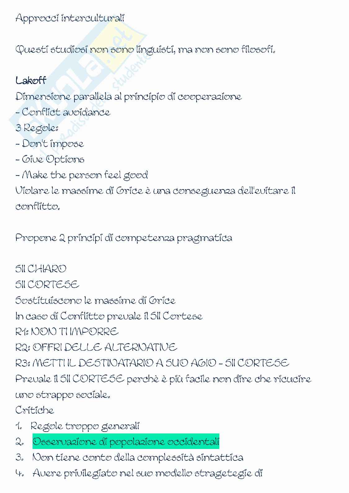 Parte finale appunti di Linguistica applicata Pag. 26