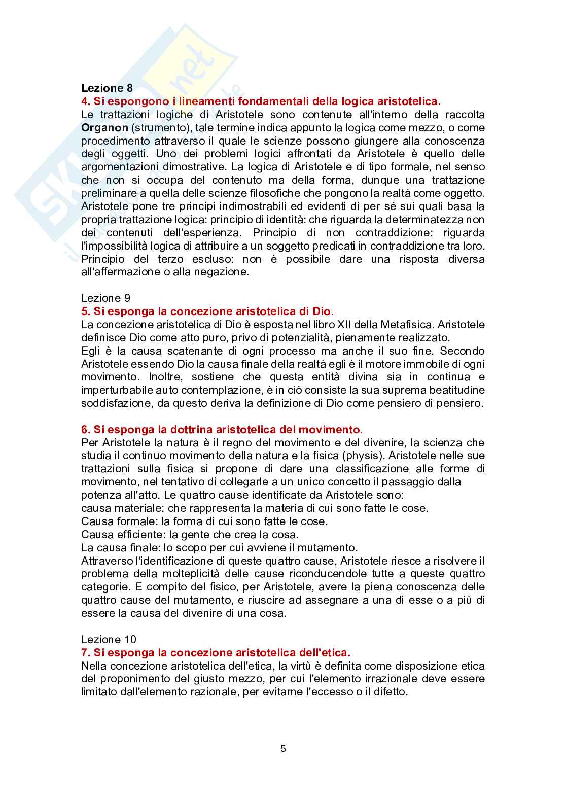 Paniere Storia della filosofia - Risposte aperte - aggiornato (2026) Pag. 6