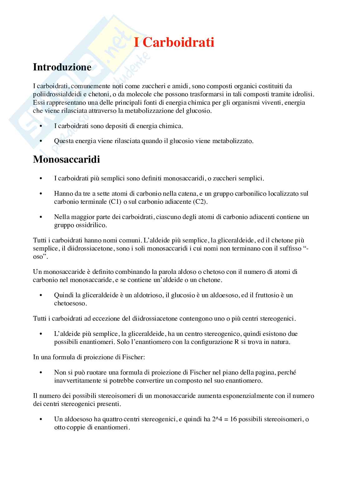 Macromolecole, Chimica organica Pag. 1