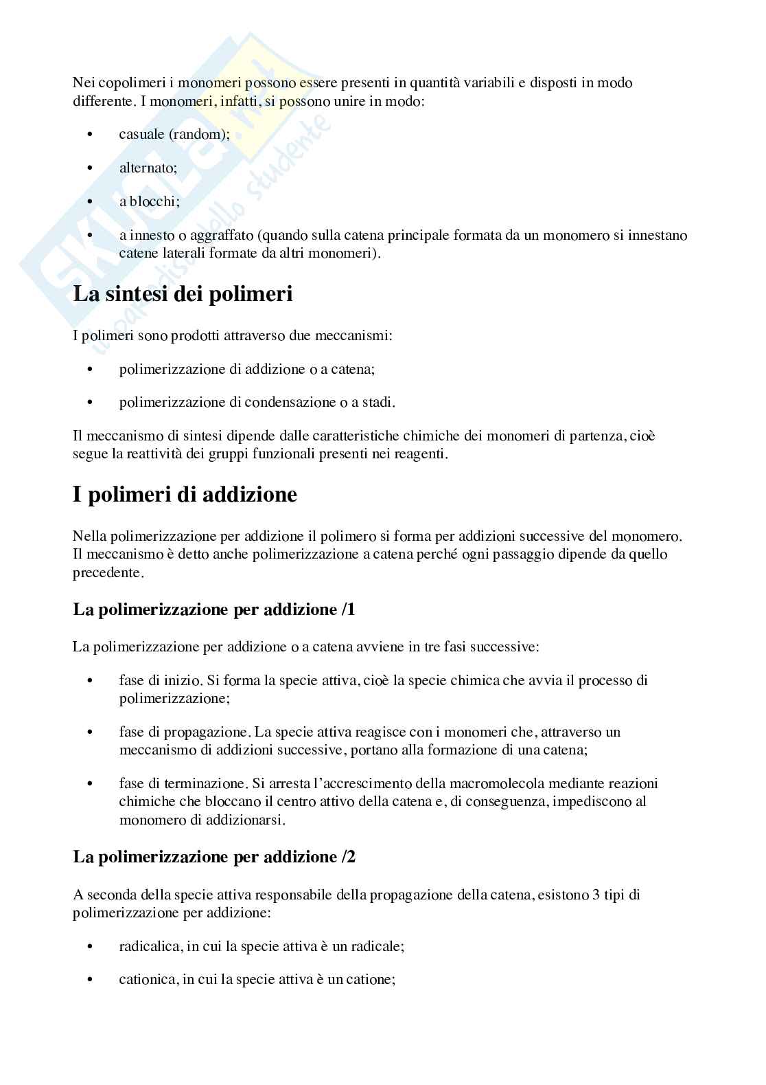 Macromolecole, Chimica organica Pag. 11