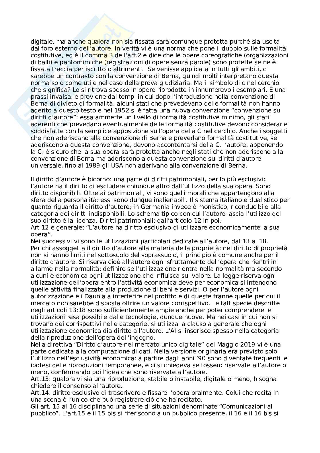 Diritto Commerciale e diritto d'autore Pag. 6