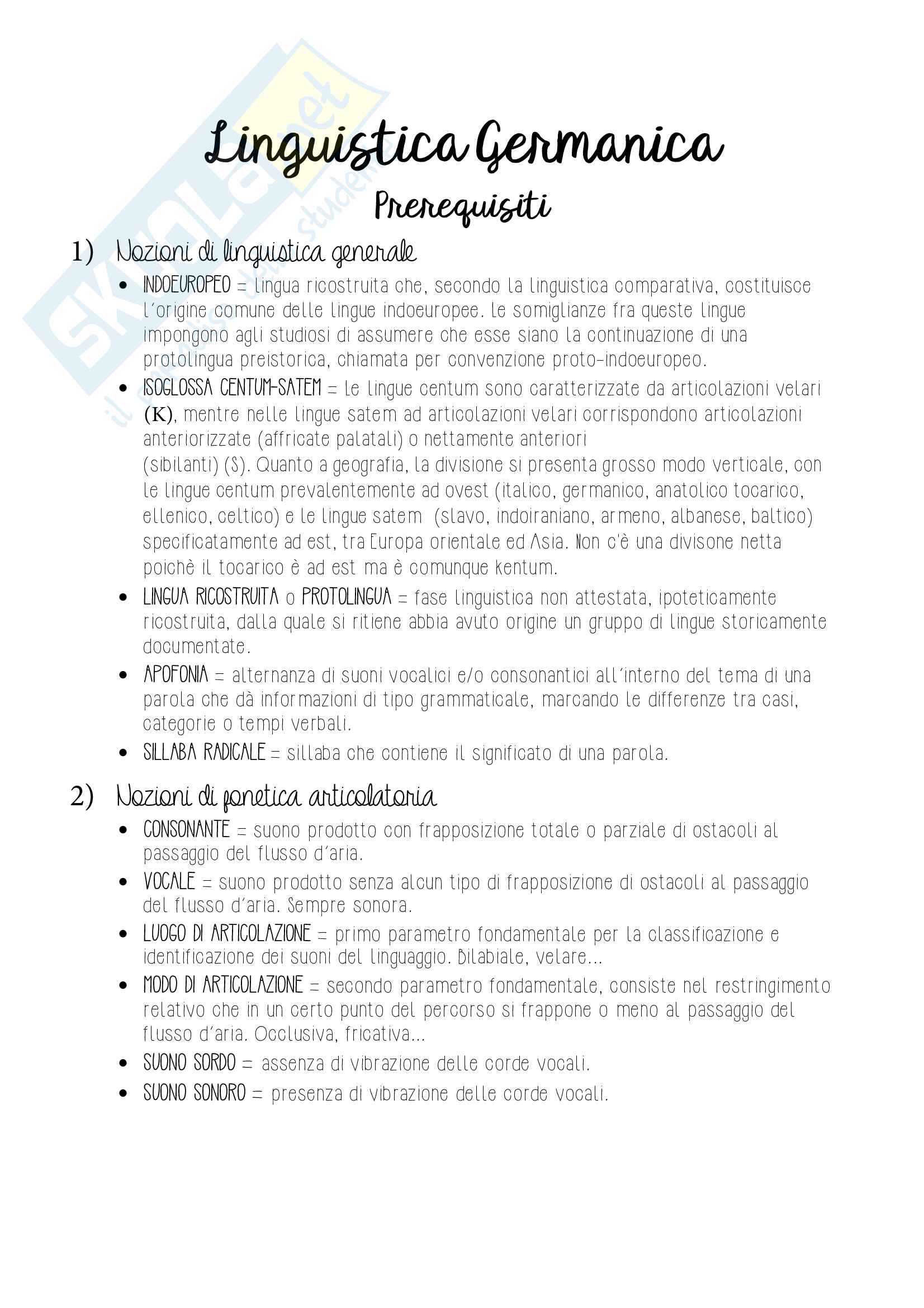 Riassunto completo di Filologia Germanica (Lingua e Storia) Pag. 11