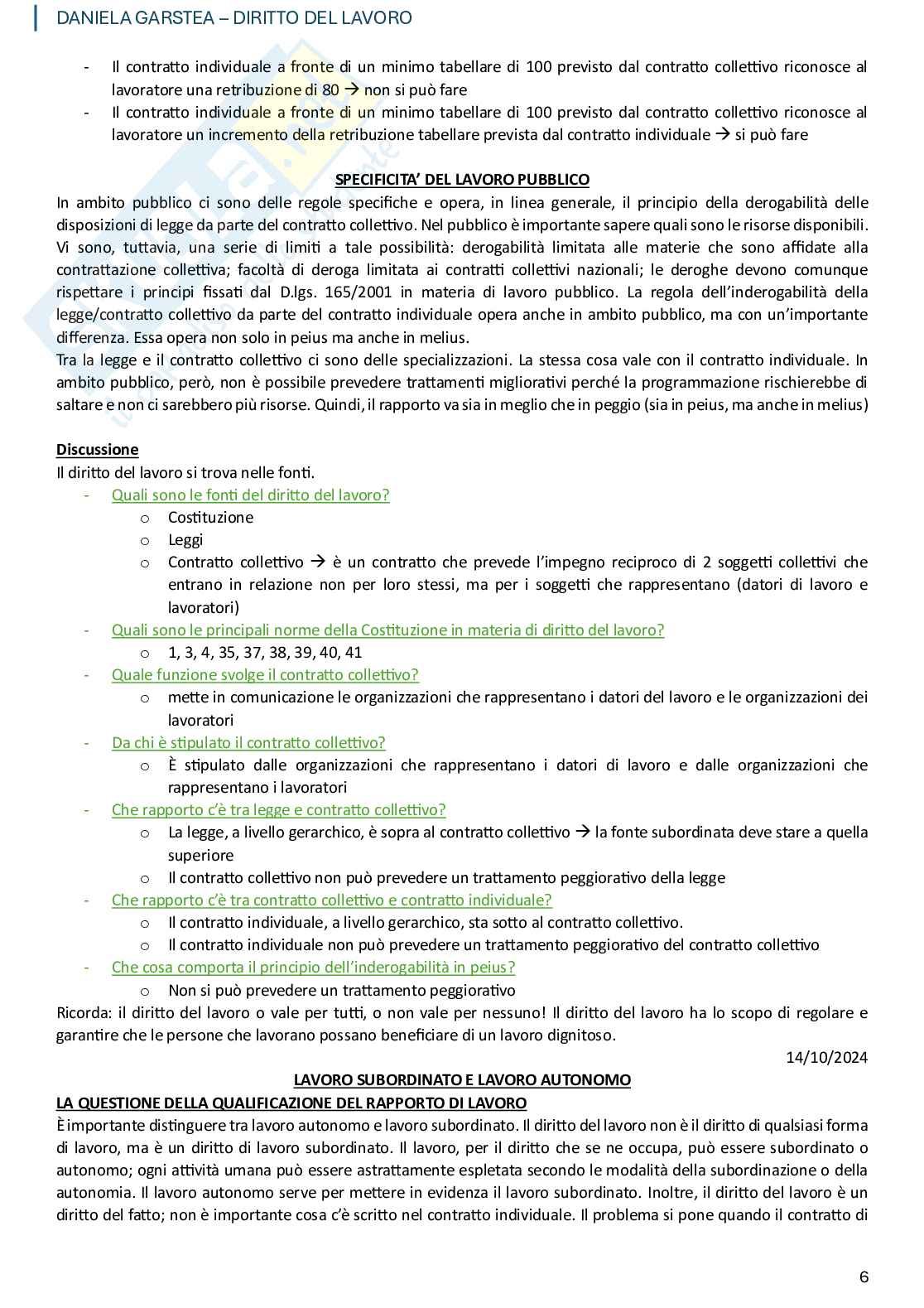 Diritto del lavoro Pag. 6