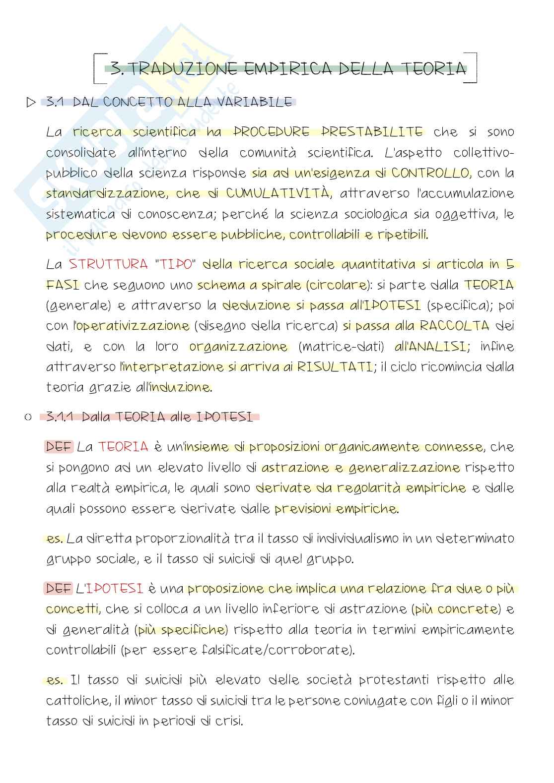 Appunti completi di Metodologia e tecnica della ricerca sociale Pag. 11