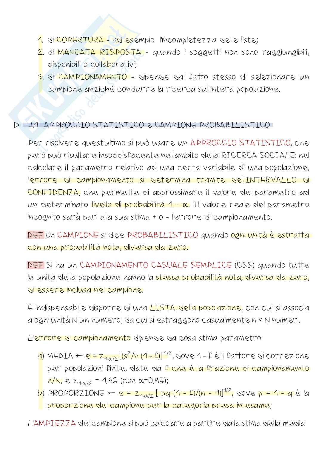 Appunti completi di Metodologia e tecnica della ricerca sociale Pag. 41