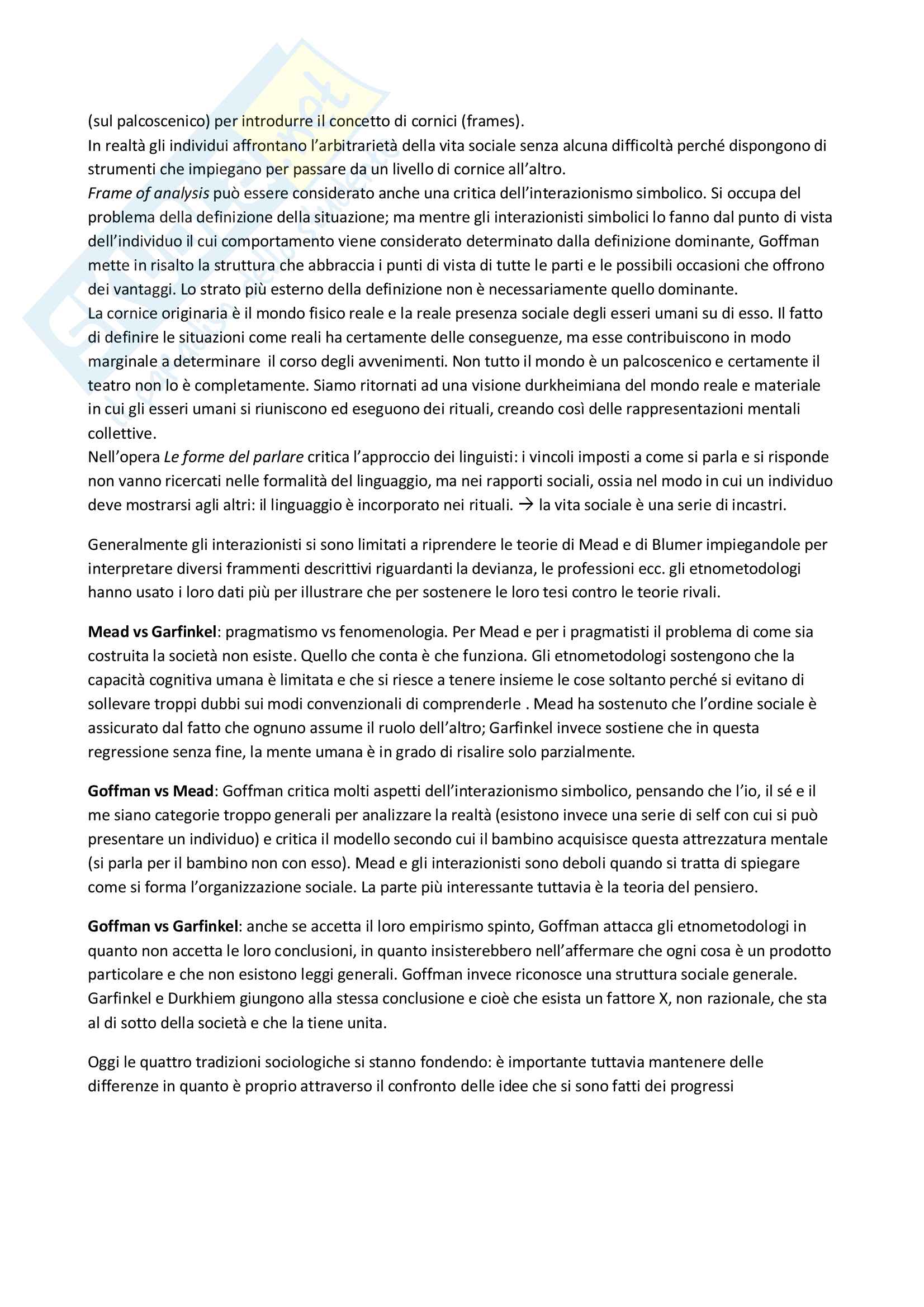 Riassunto esame Sociologia corso avanzato, prof. Battistelli, libro consigliato "Quattro tradizioni sociologiche" Collins Pag. 21