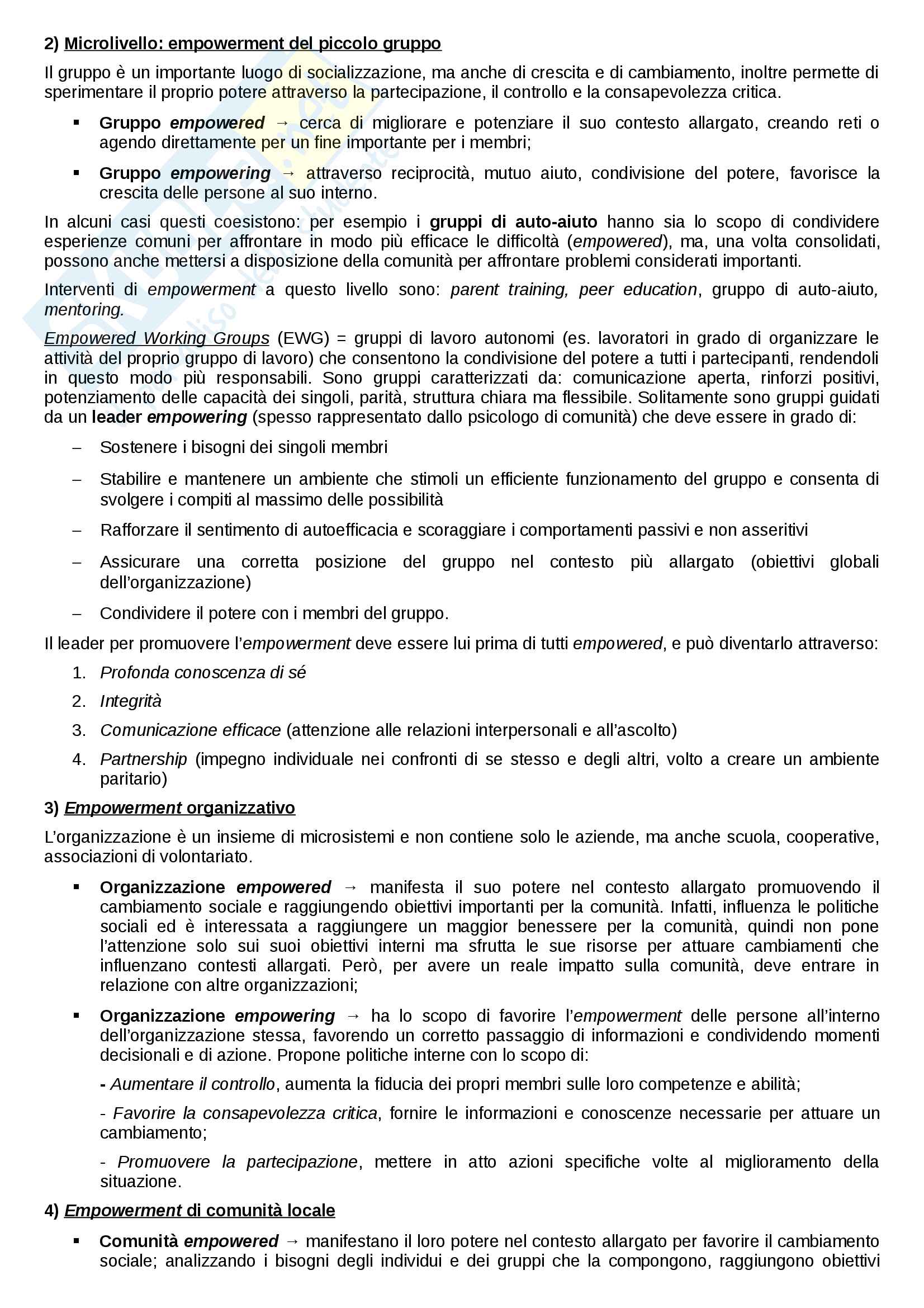 Riassunto esame Psicologia di Comunità, prof. Vieno, libro consigliato "Fondamenti di psicologia di comunità", Santinello Pag. 41