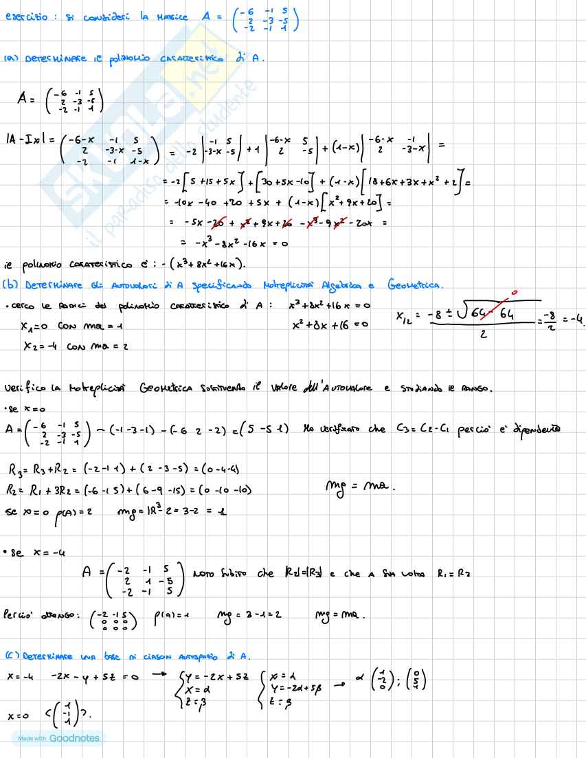 Esercizi svolti Geometria Pag. 6