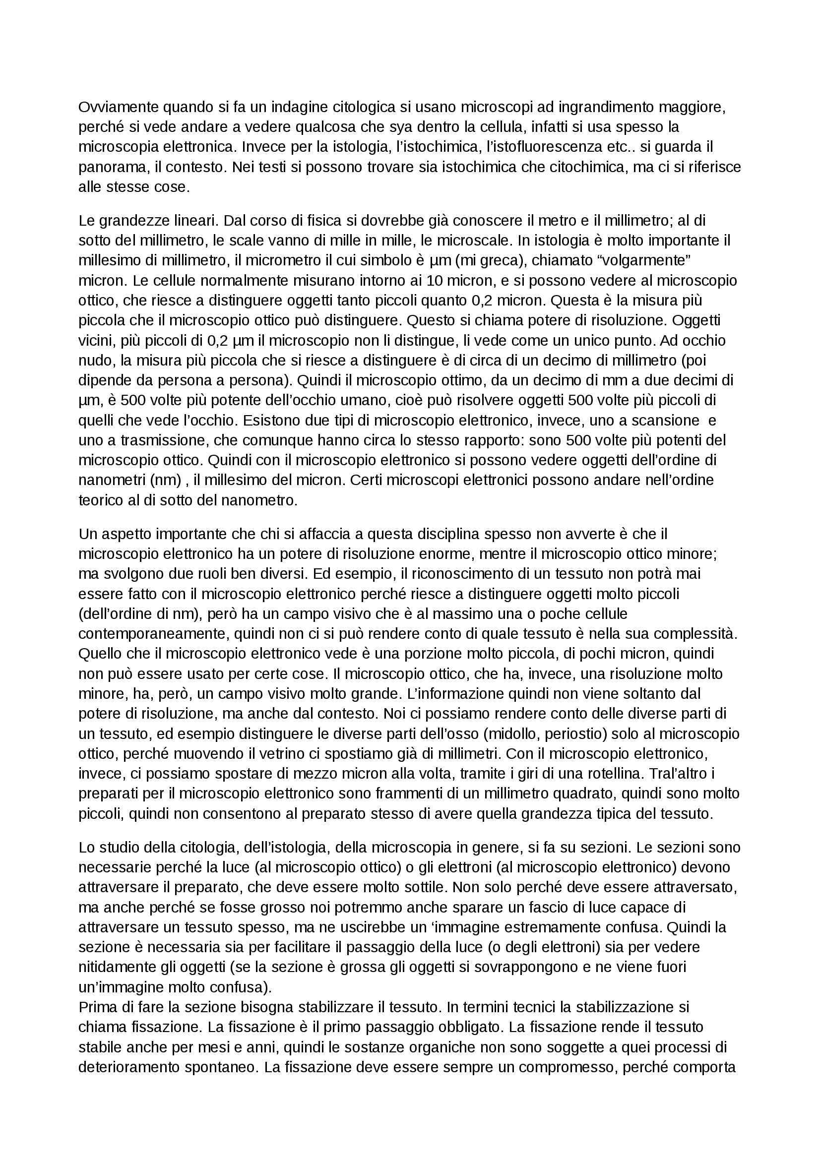 Citologia e Istologia - lezione Pag. 2