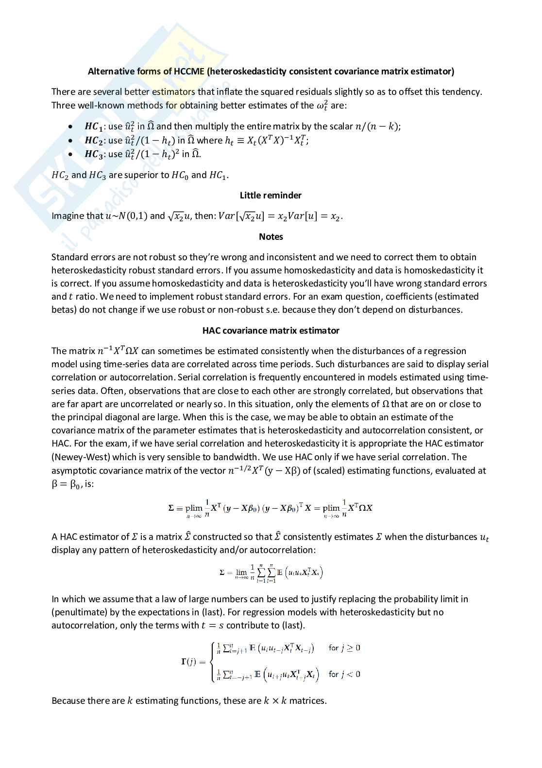 Applied econometrics - Appunti completi (ENG) Pag. 66
