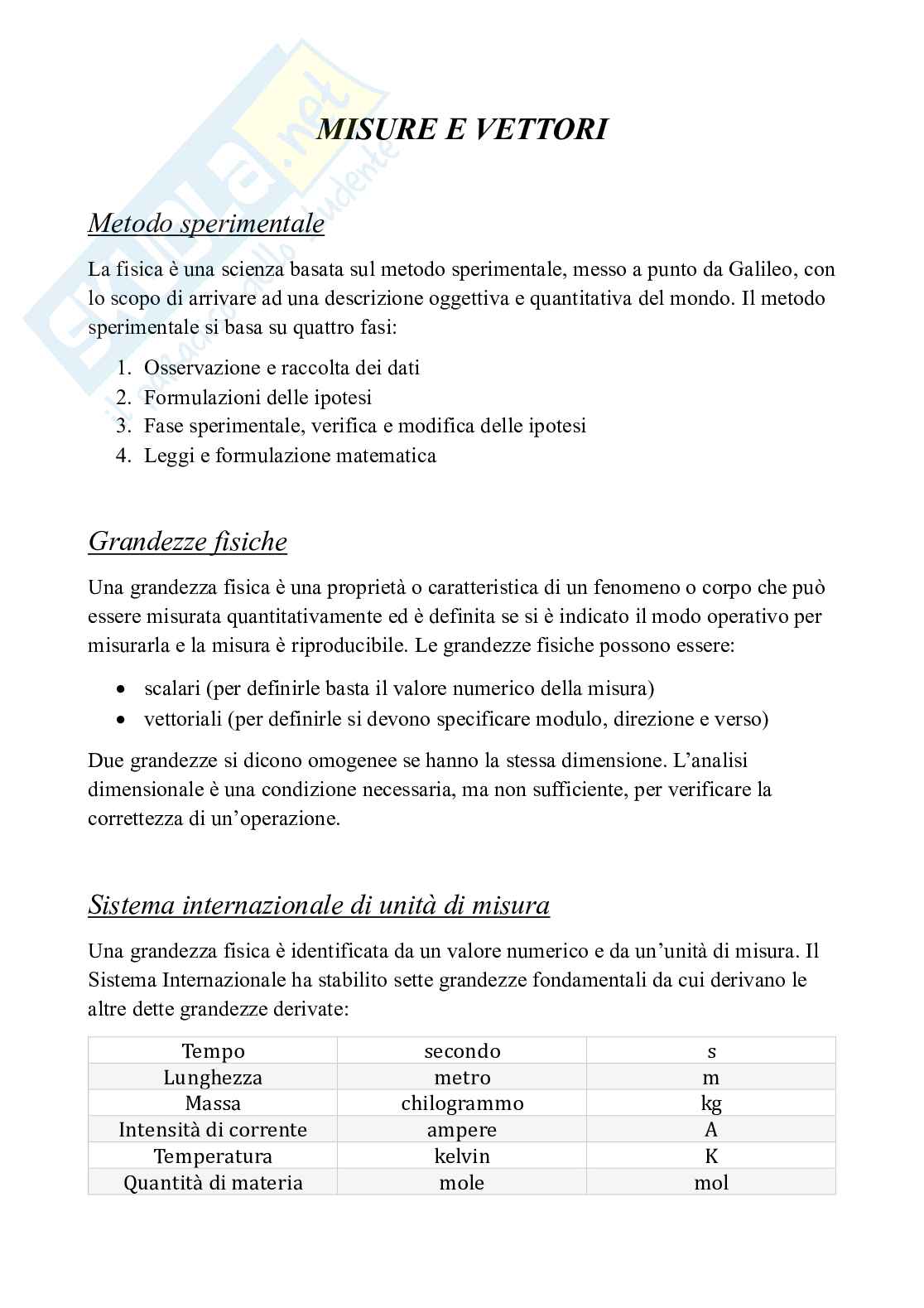 Appunti riguardanti l'intero corso Fisica 1 Pag. 1