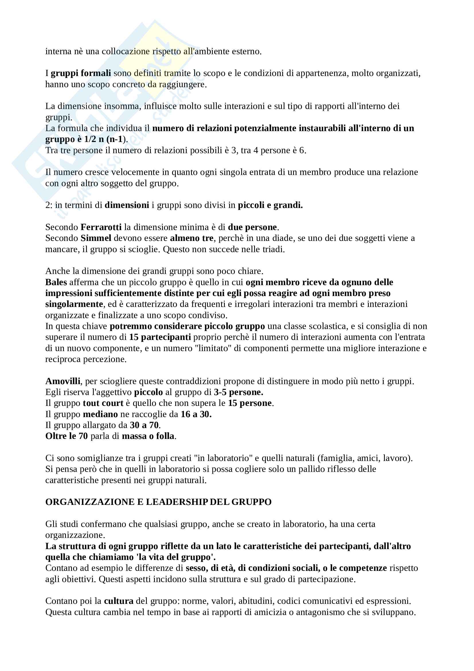Riassunto esame Modelli di mediazione didattica, prof Nardone, libro consigliato Lavorare con i grandi gruppi, Pepe Pag. 2