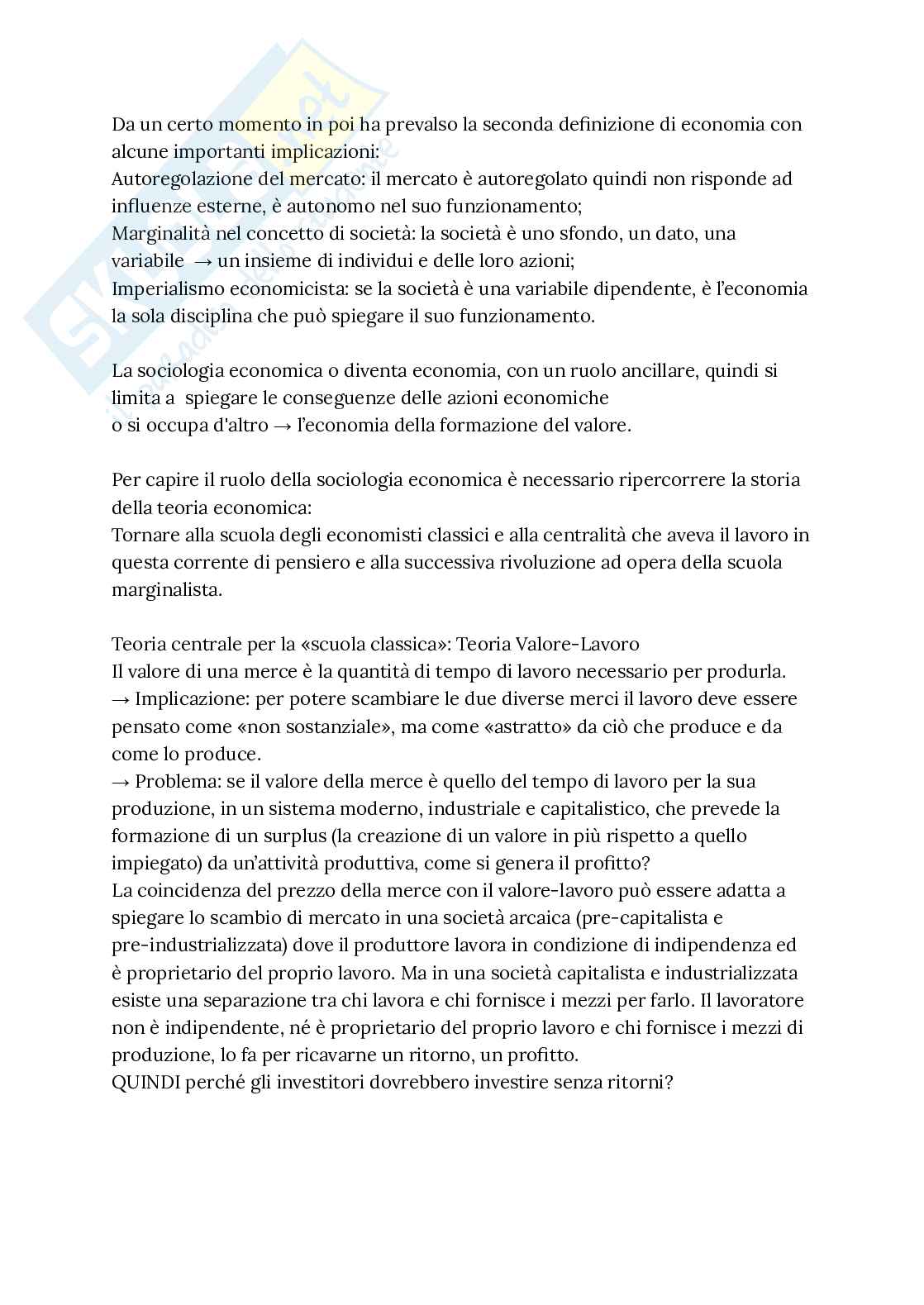 Appunti di Sociologia del lavoro e dell’organizzazione Pag. 2
