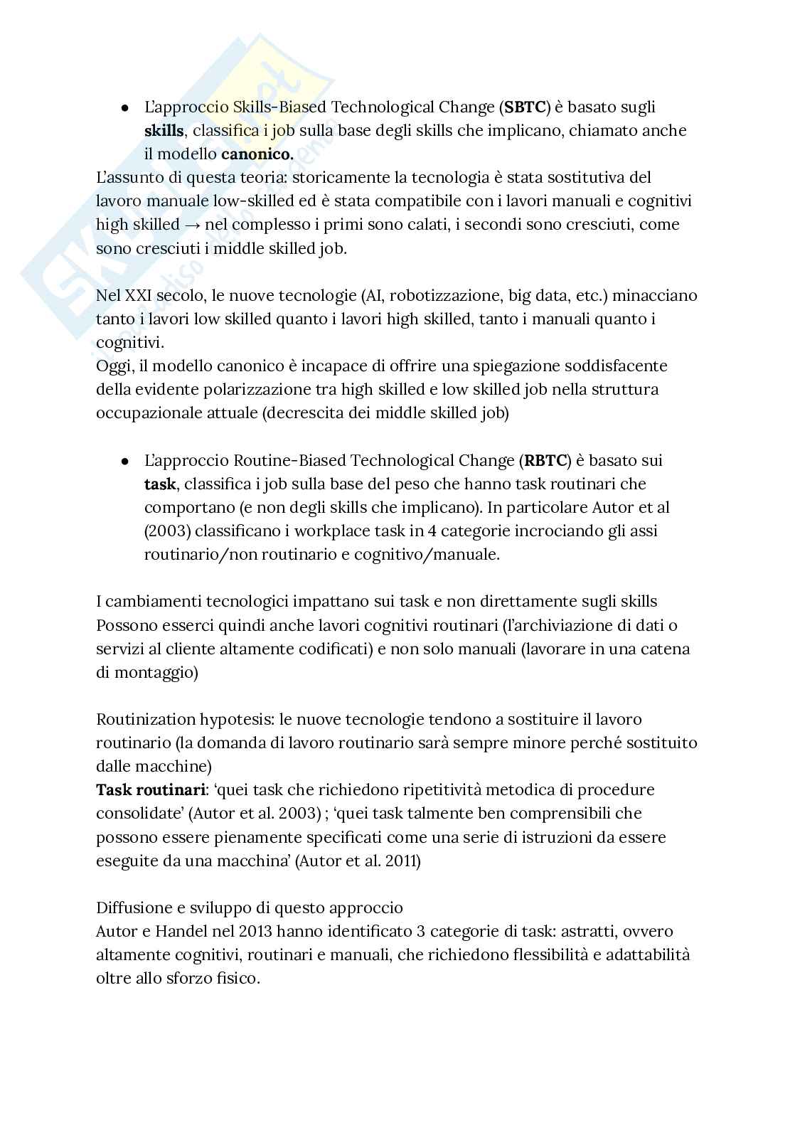 Appunti di Sociologia del lavoro e dell’organizzazione Pag. 26