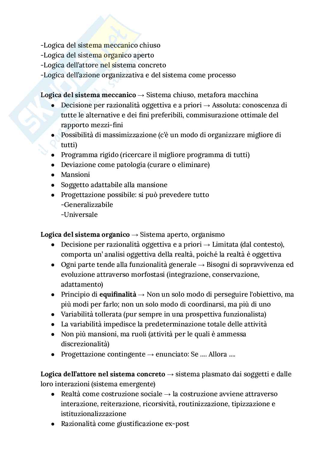 Appunti di Sociologia del lavoro e dell’organizzazione Pag. 31