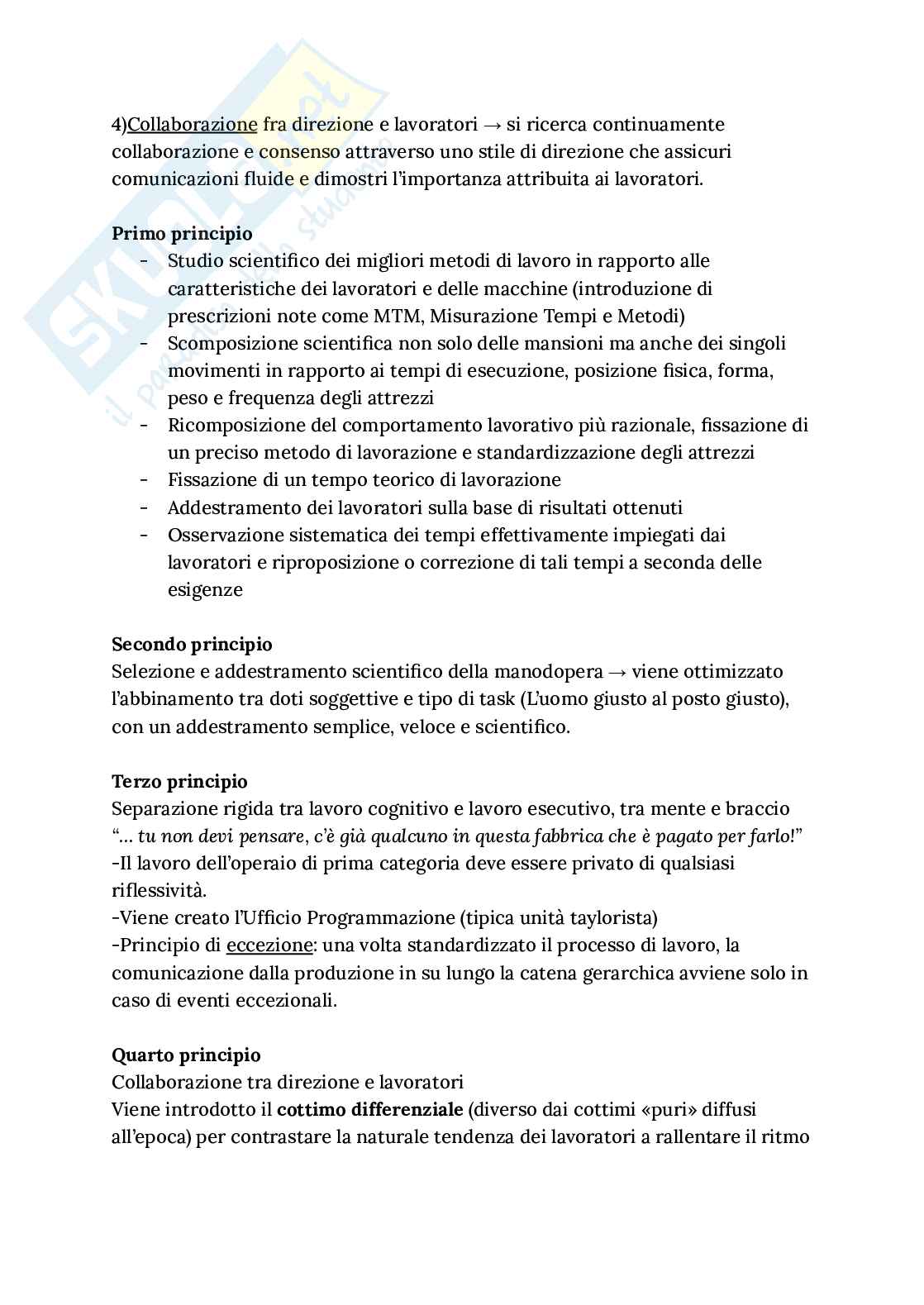 Appunti di Sociologia del lavoro e dell’organizzazione Pag. 36