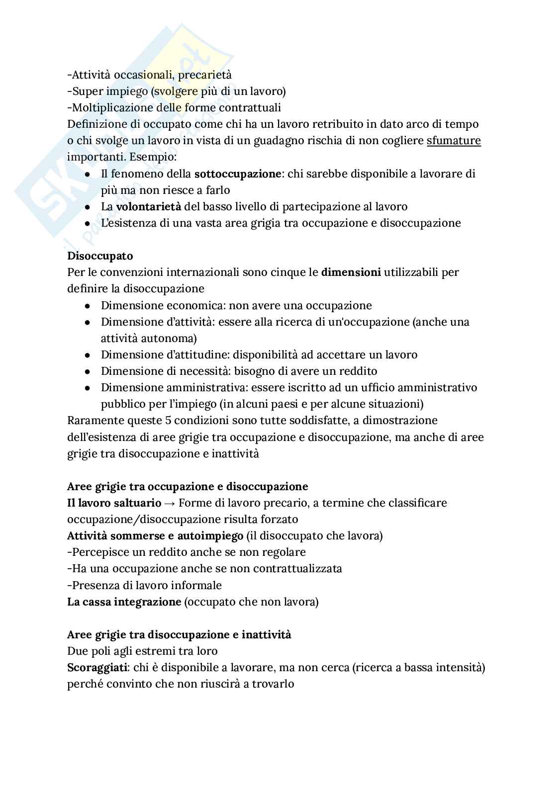 Appunti di Sociologia del lavoro e dell’organizzazione Pag. 61