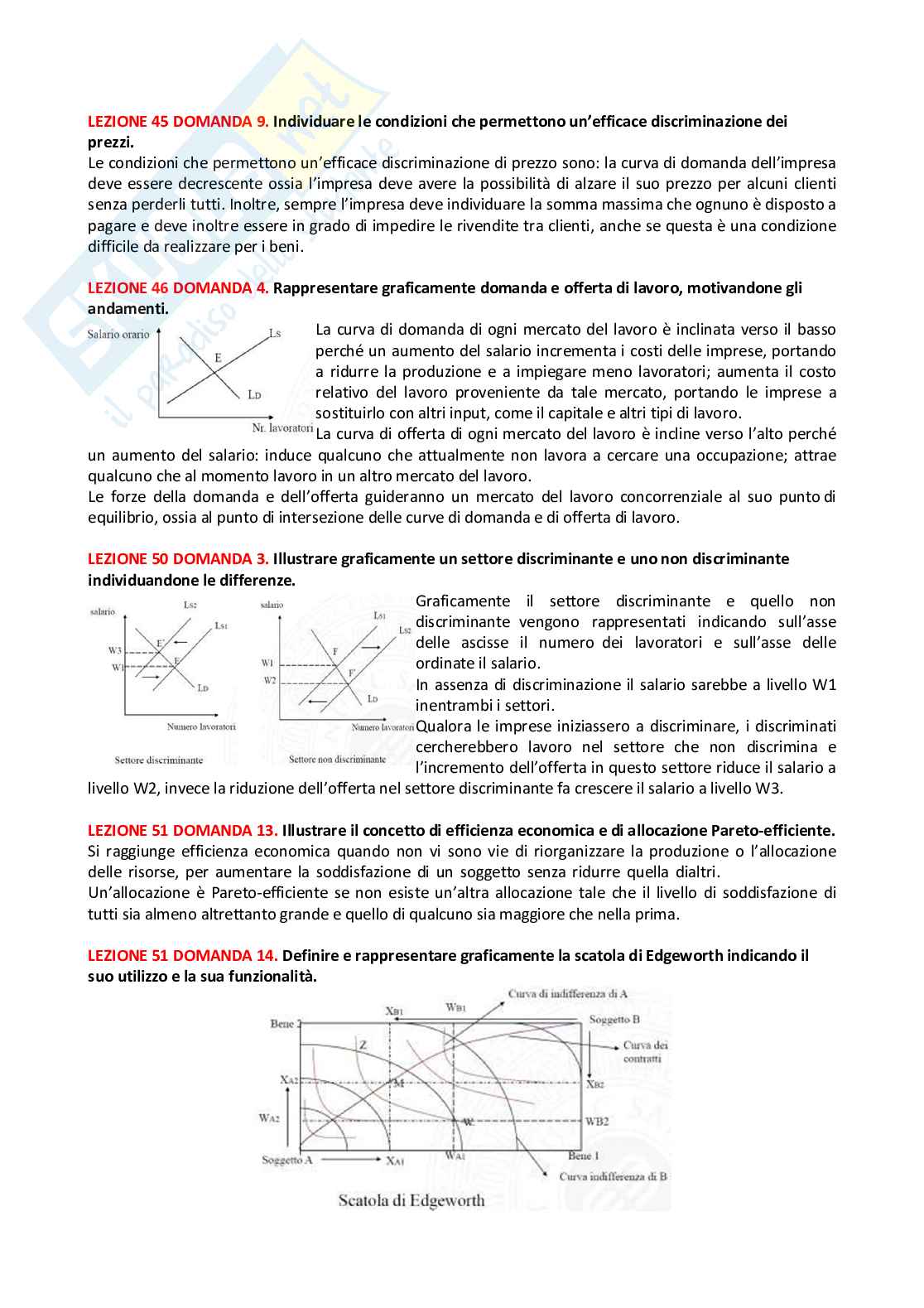 Paniere Microeconomia - risposte aperte Pag. 21
