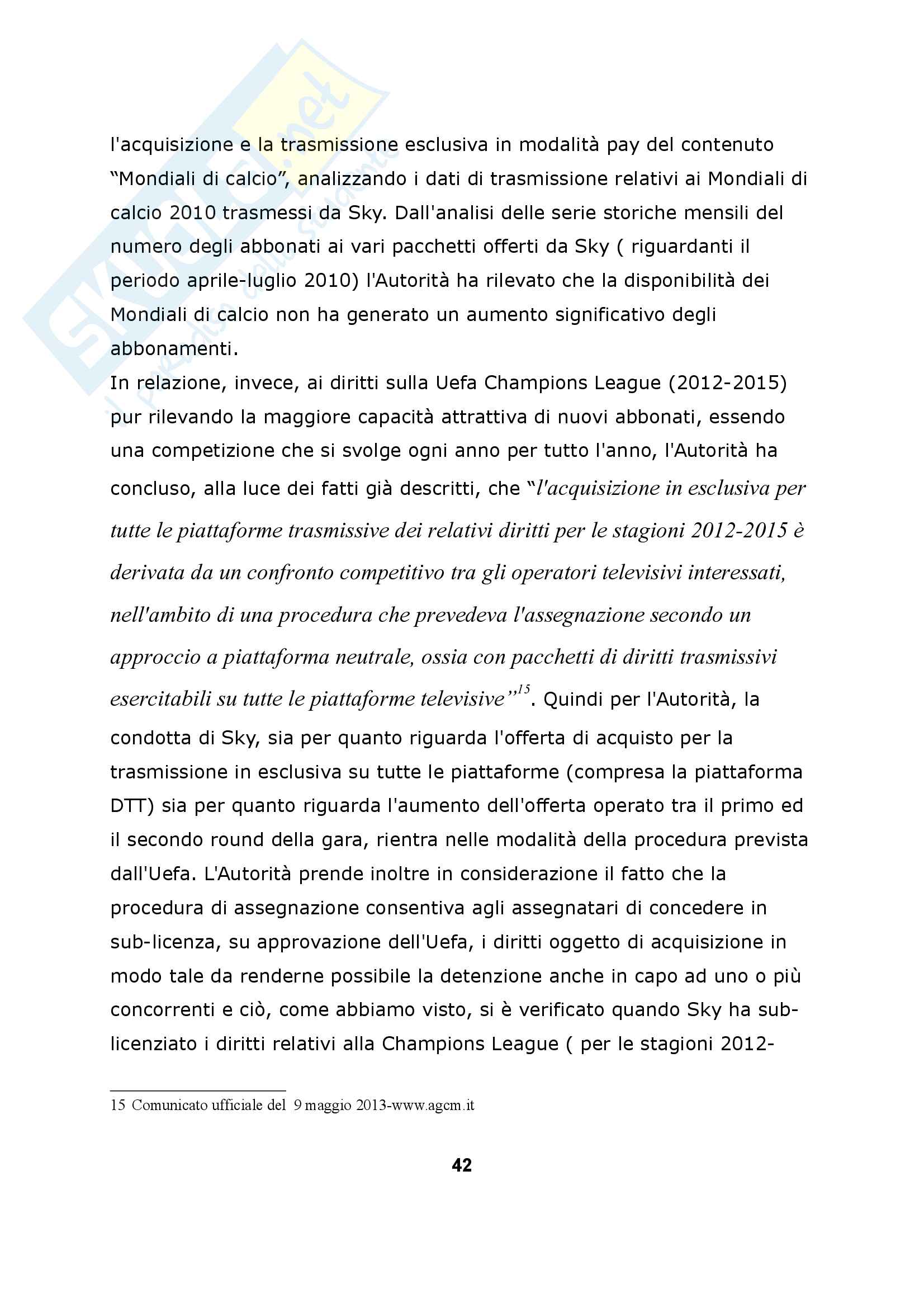 Tesi Economia Aziendale: Abuso di posizione dominante Pag. 46