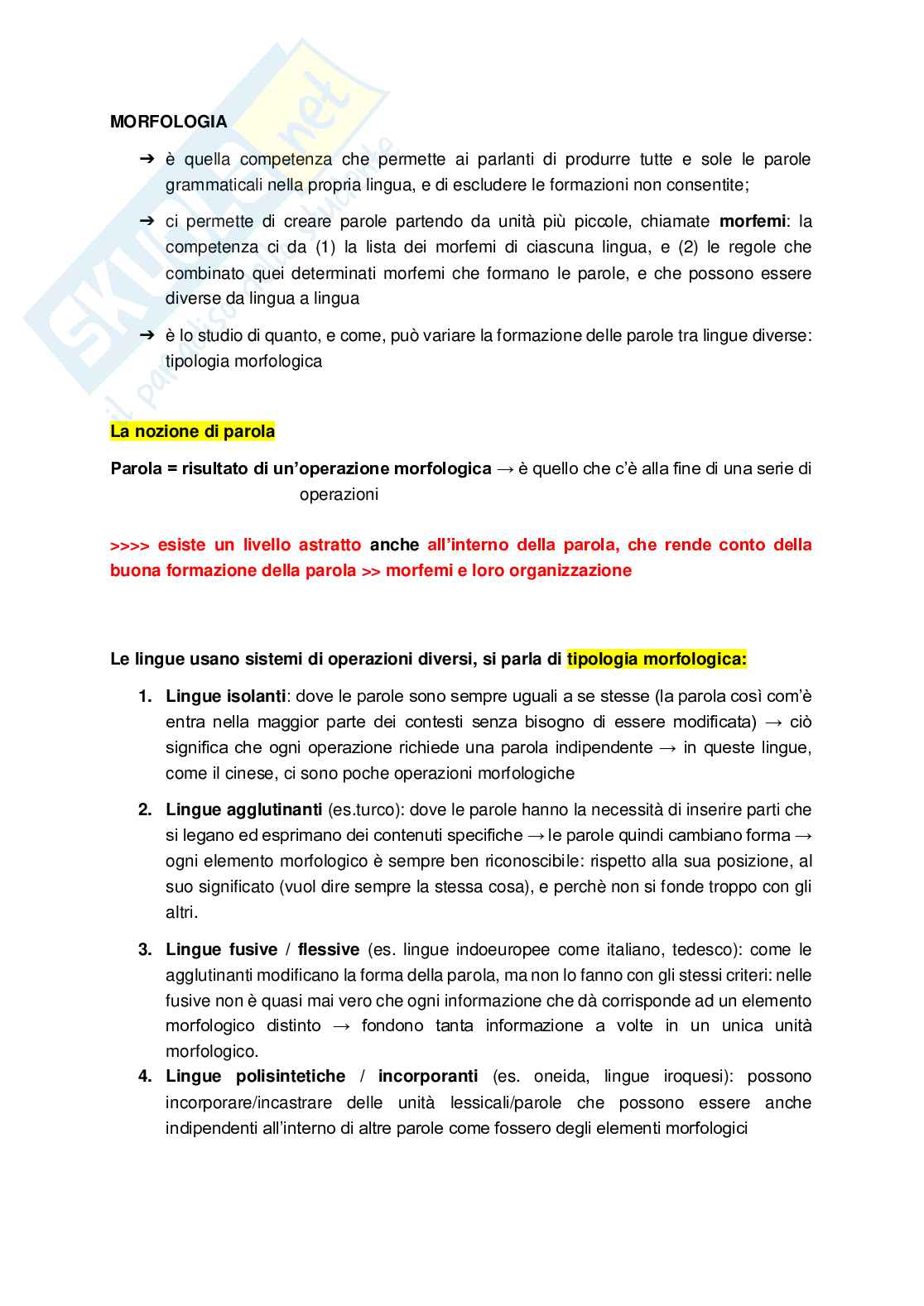 Riassunto esame Istituzioni di linguistica, Prof. Bertocci Davide, libro consigliato Le lingue e il linguaggio, Graffi, Scalise Pag. 36