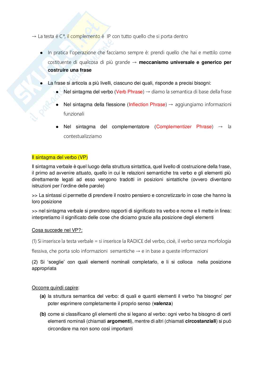 Riassunto esame Istituzioni di linguistica, Prof. Bertocci Davide, libro consigliato Le lingue e il linguaggio, Graffi, Scalise Pag. 61