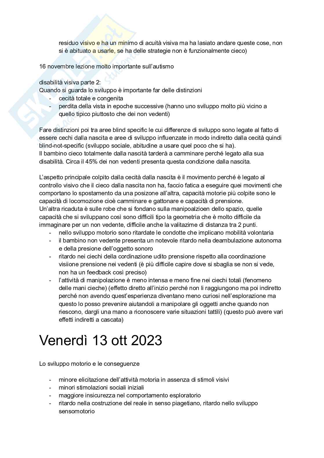 Psicologia delle disabilità Pag. 11