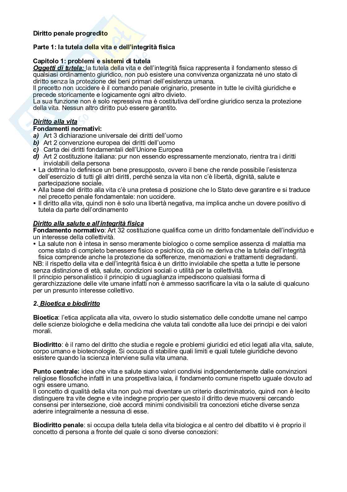 Diritto penale progredito Pag. 1